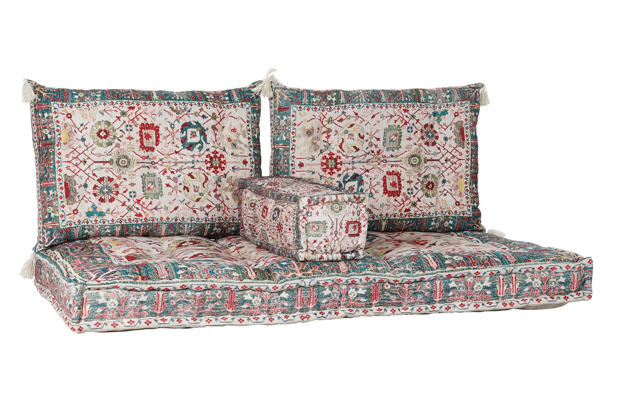 Sillon Set 4 Algodon 155X76X65 Doble Multicolor