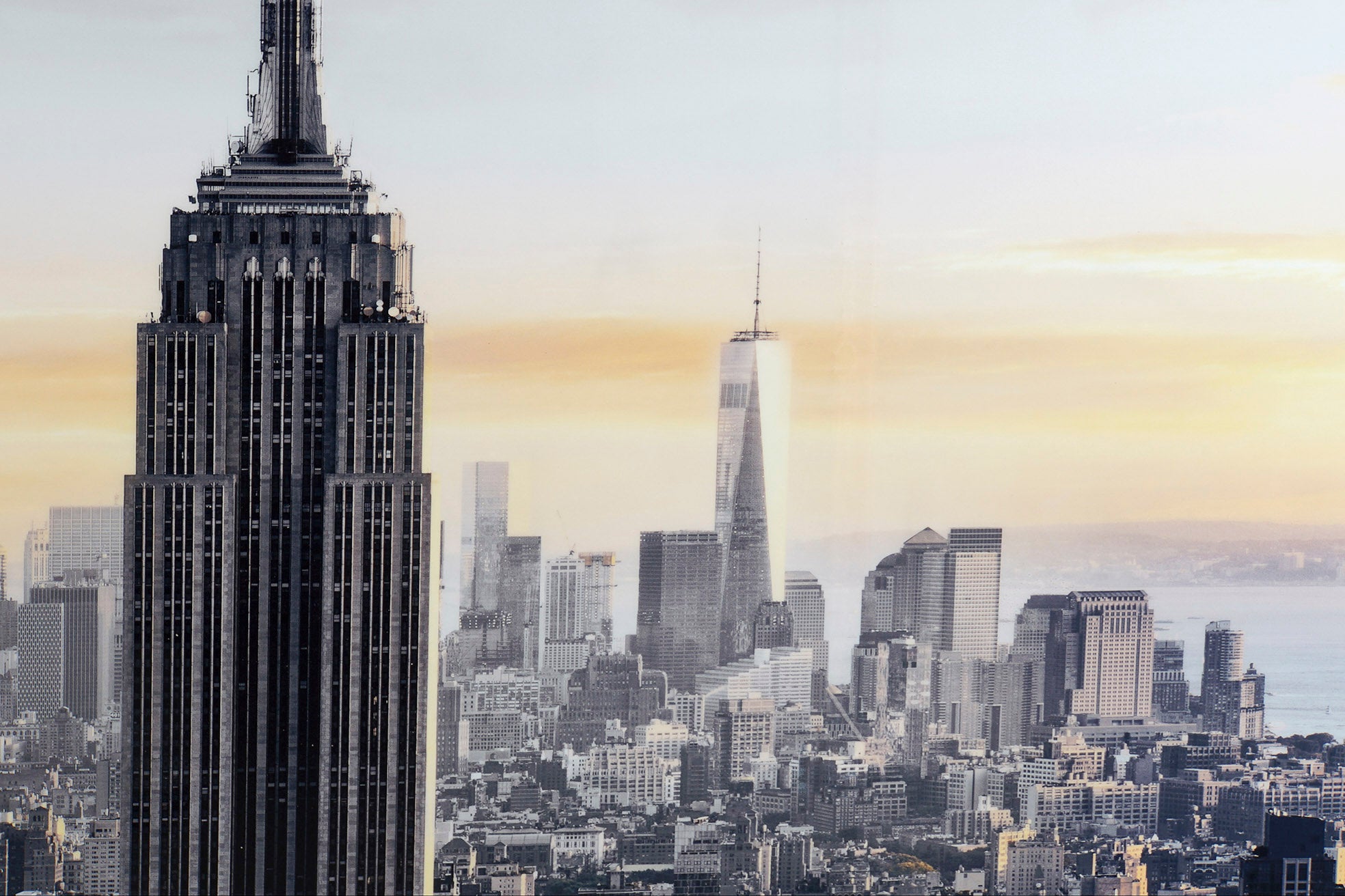 Cuadro Lienzo Ps 144X3,5X84 New York Enmarcado