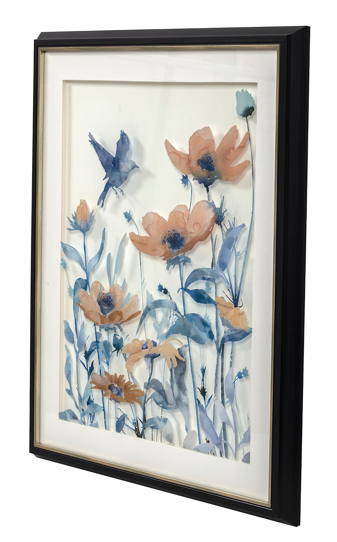 Moldura de vidro MDF 50X2X60 Flores 3 sortidas.