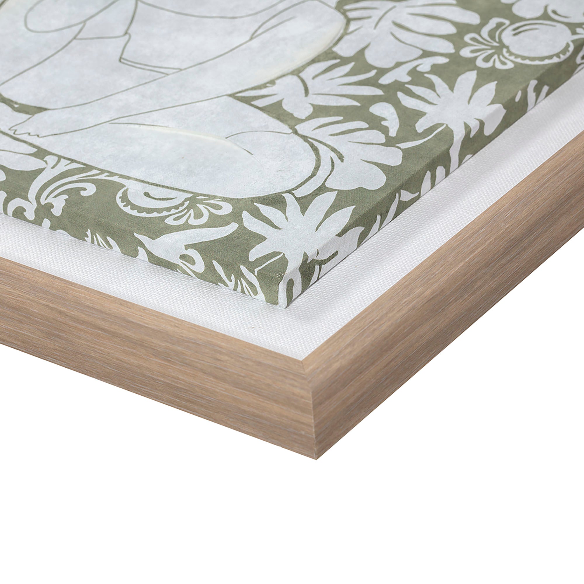 Pintura em tela Mdf 42X3X42 Mulher Flores 2 Sortidas.
