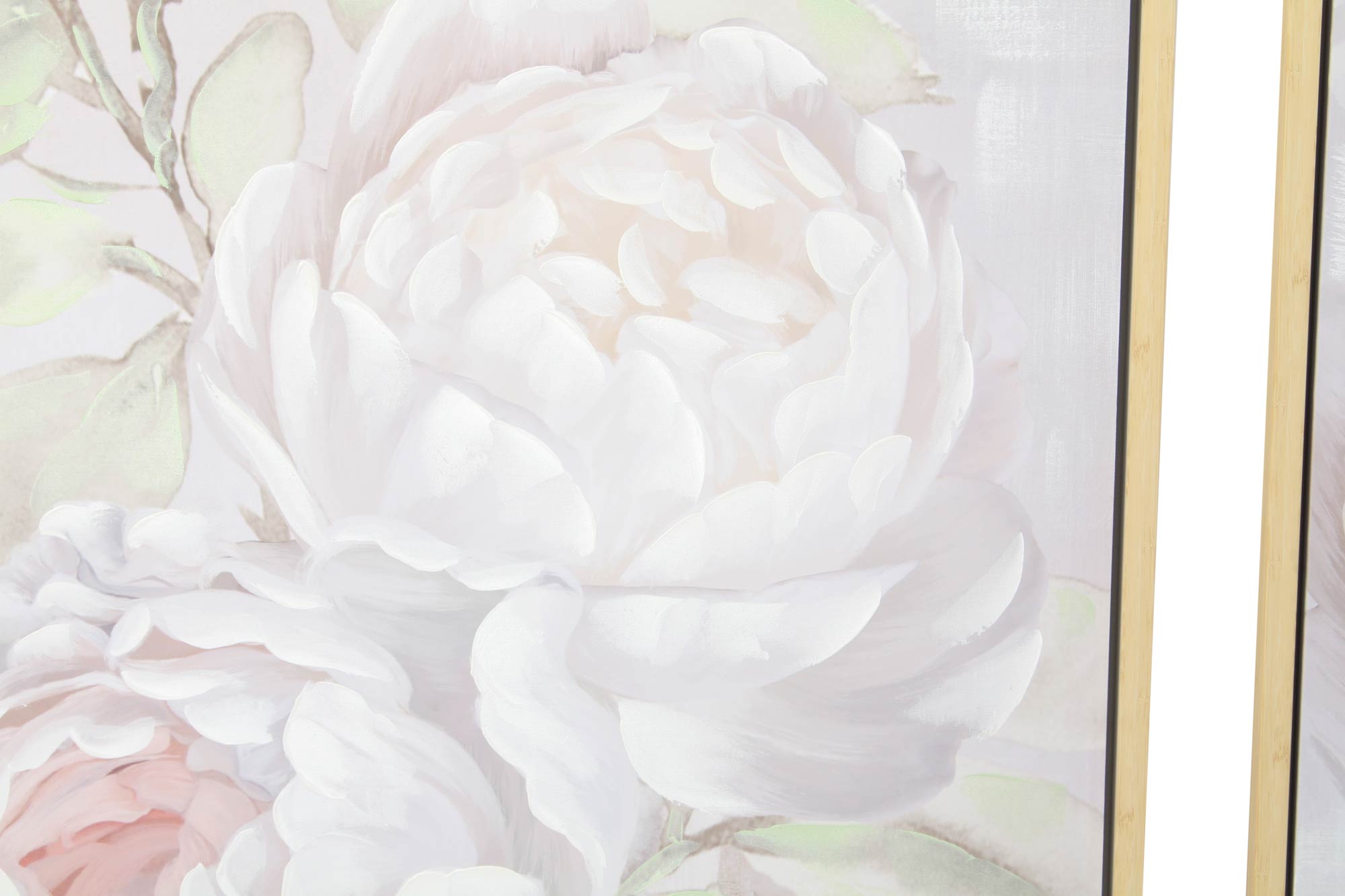 Pintura em tela 80X4X80 Flores emolduradas 2 sortidas
