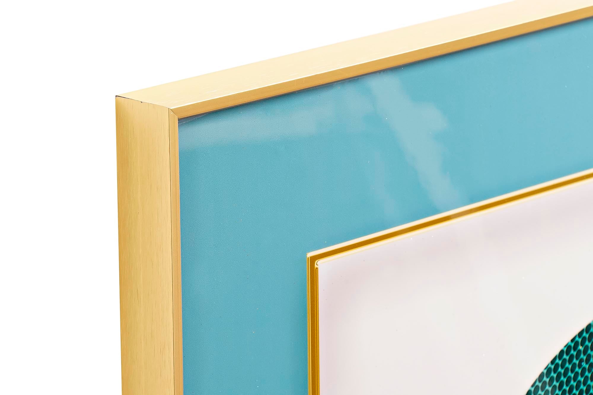 Conjunto de 3 quadros em alumínio MDF 240x3x80 moderno