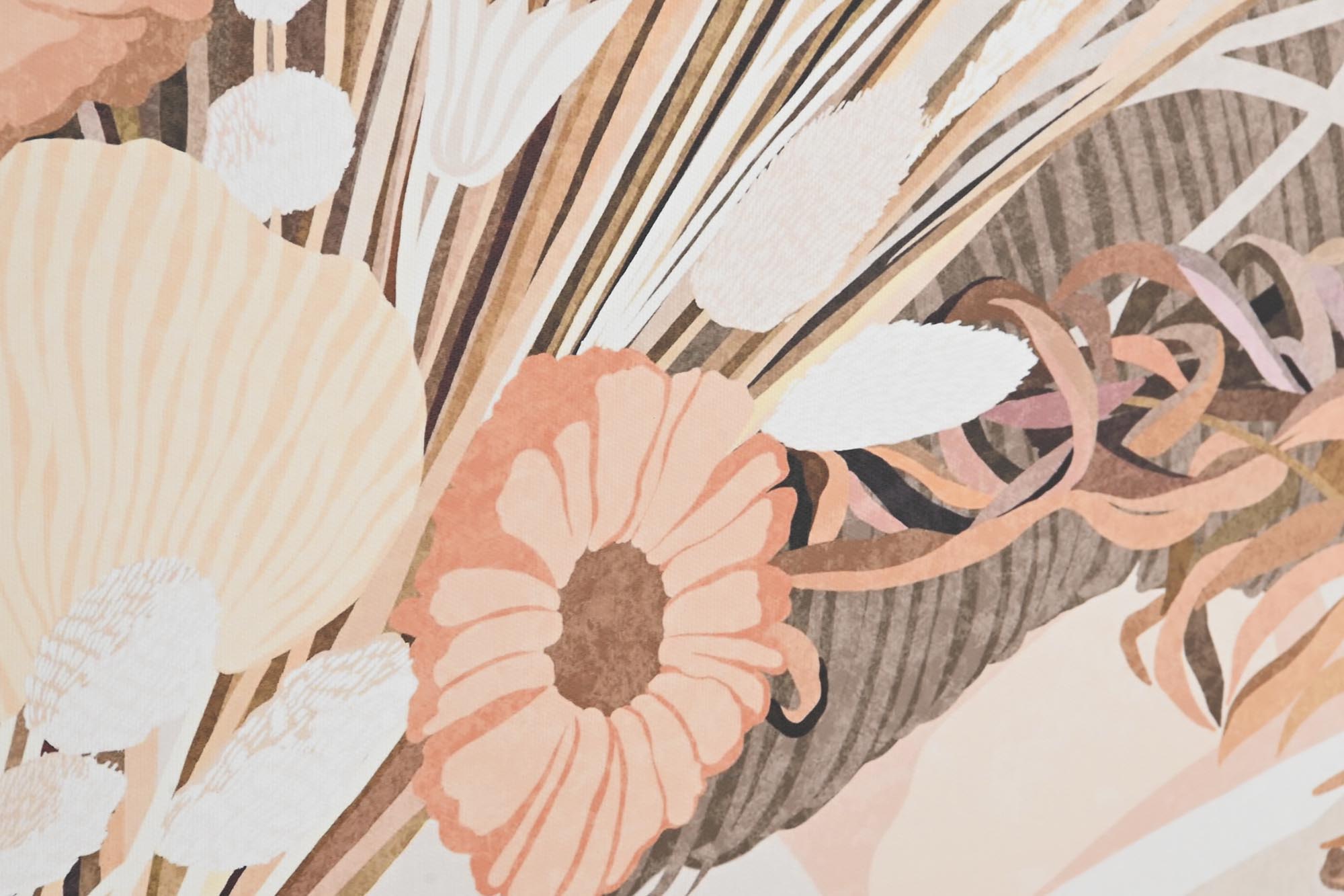 Ps Canvas Painting 90X4X120 Girl Bouquet 2 Assortment.