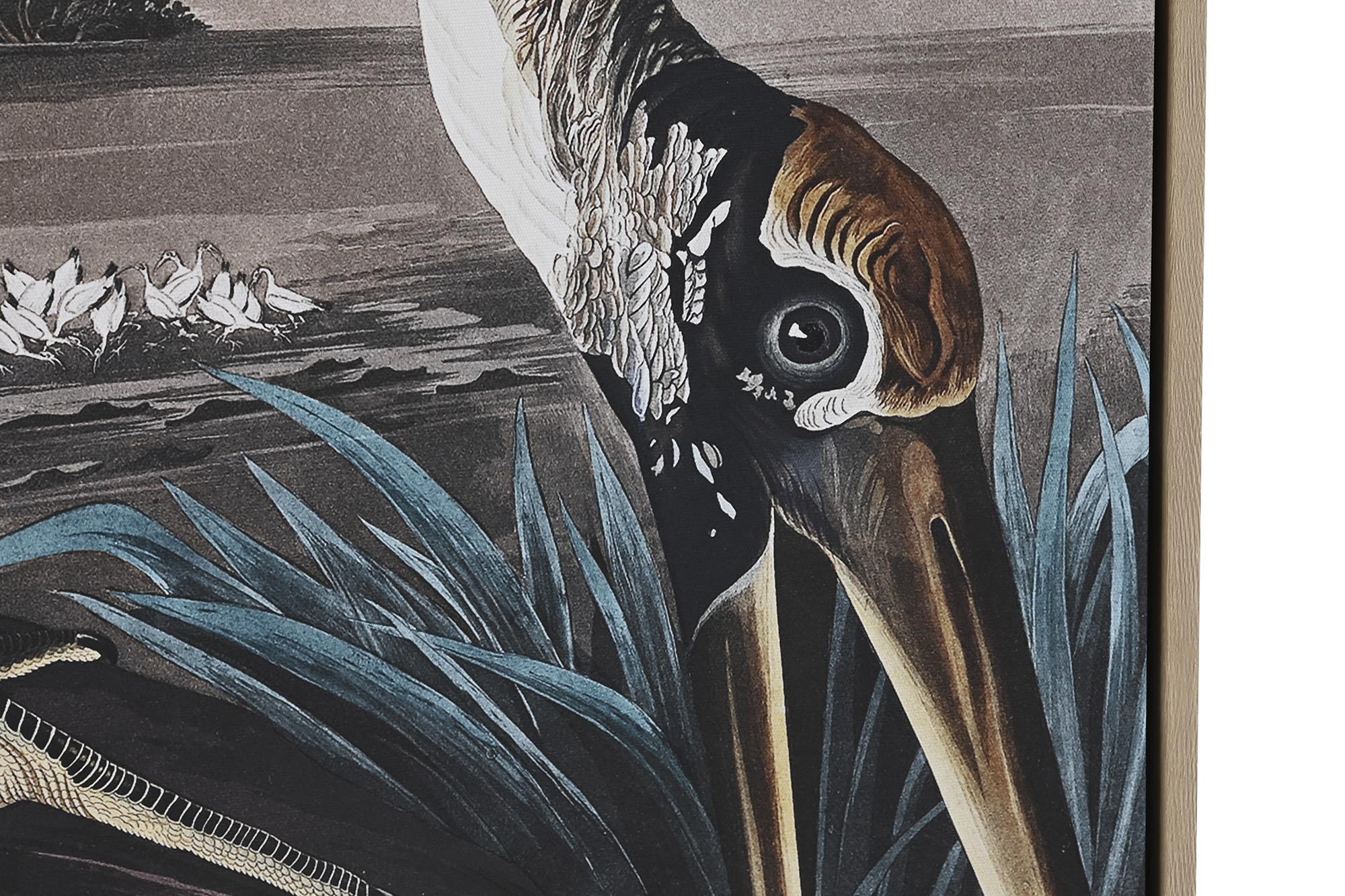 Ps Canvas Picture 83X4X123 Heron Framed 2 Assorted.