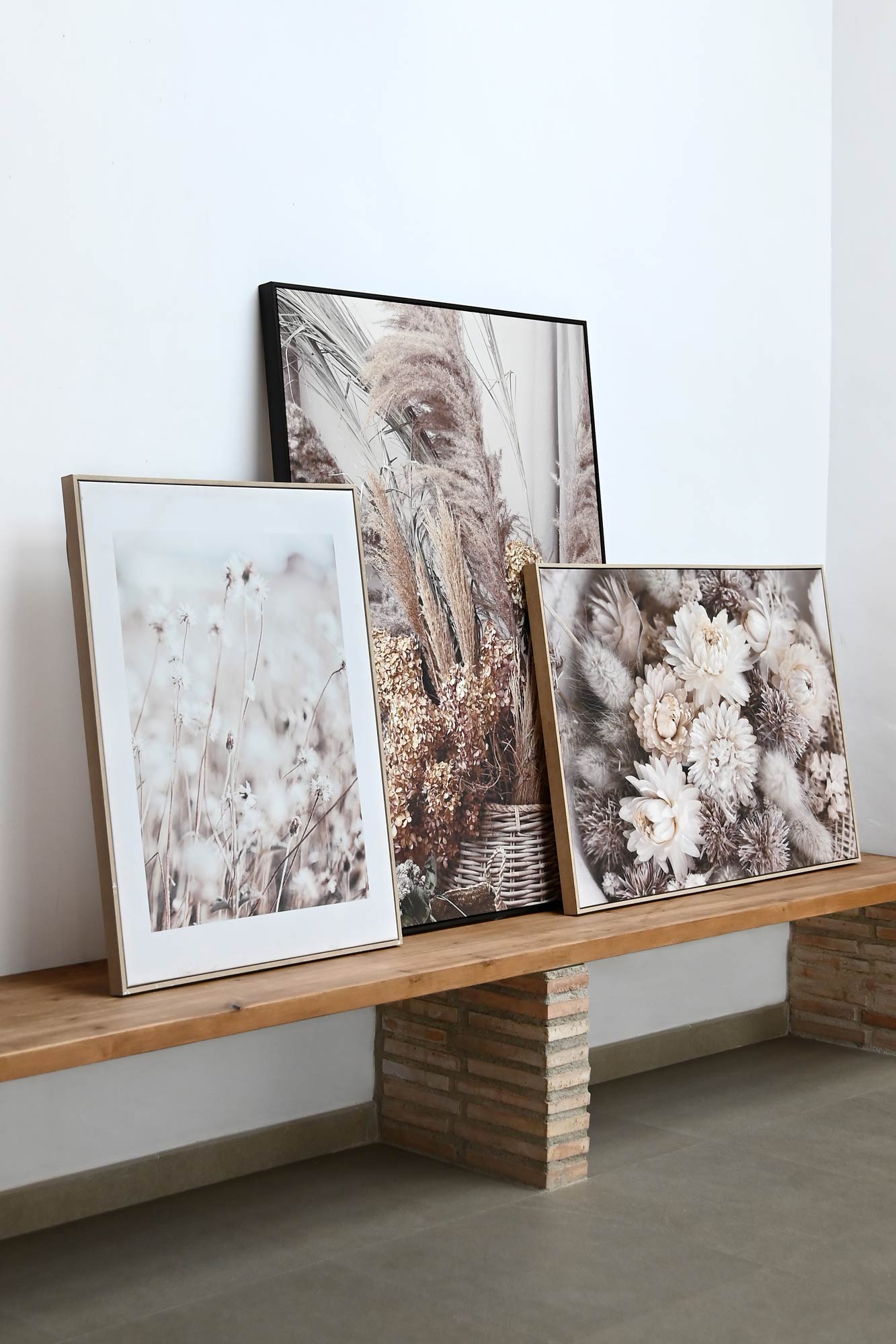 Cuadro Ps Lienzo 75X4X100 Flores Enmarcado 2 Surt.