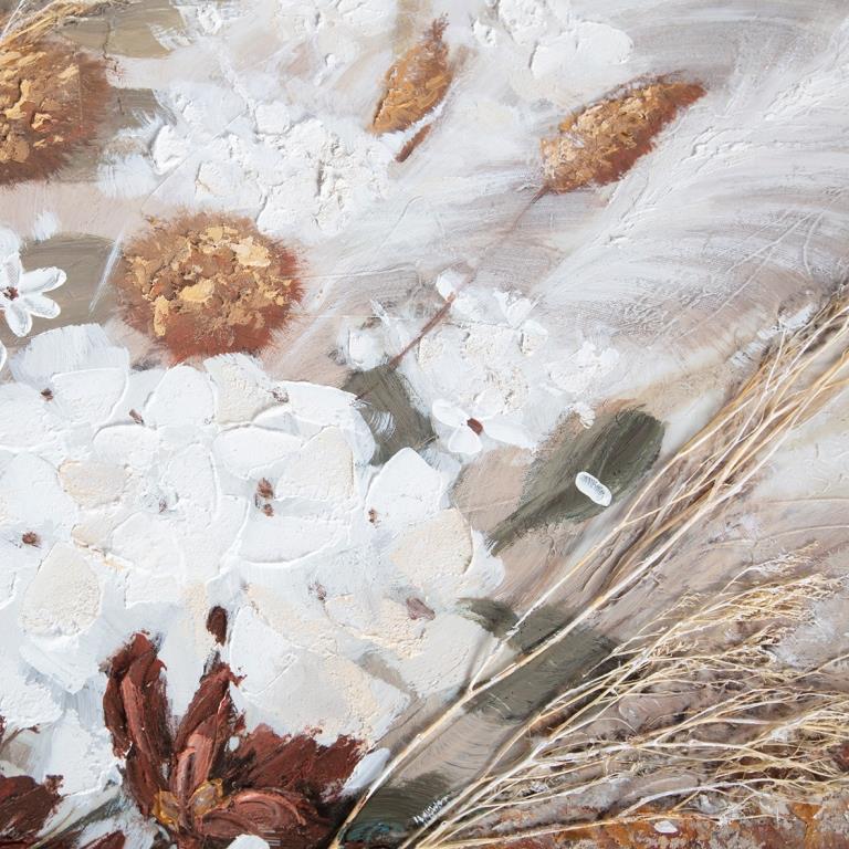 Pintura em tela Pinho 90X3,7X120 Flores 2 sortidas.