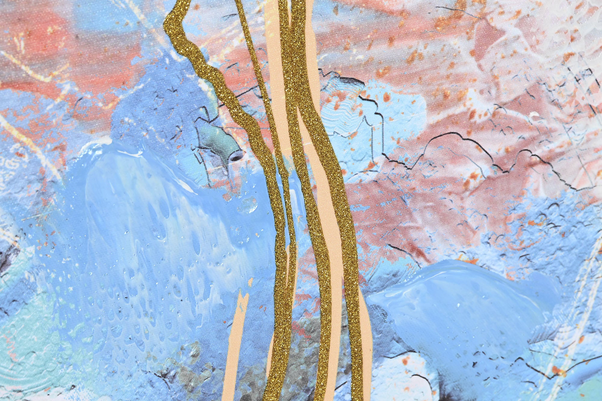 Pintura em tela Ps 122X4,5X92 Abstrata 2 sortidas.