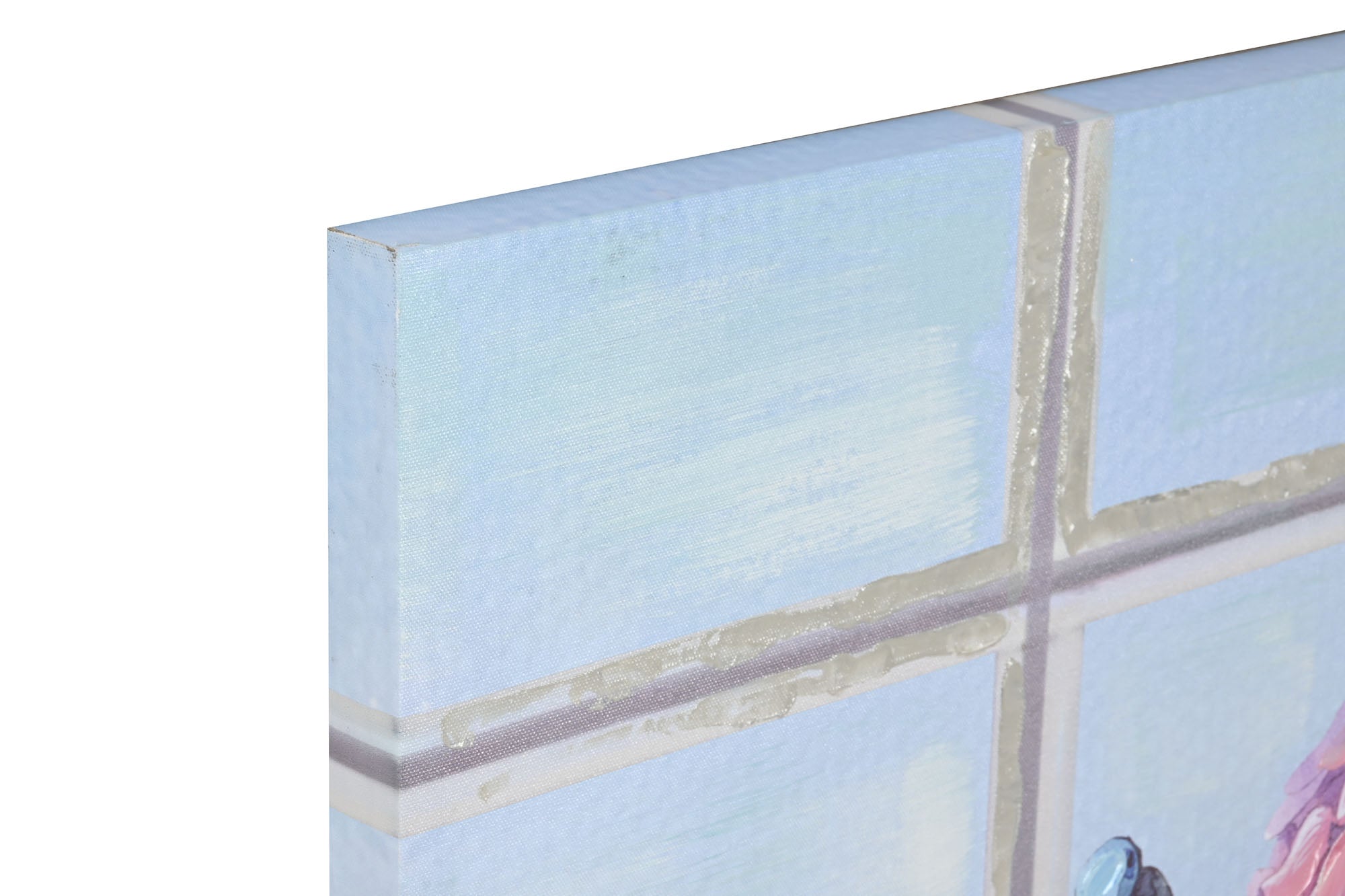 Quadro em tela MDF 100X2,8X100 Vasos 2 sortidos.