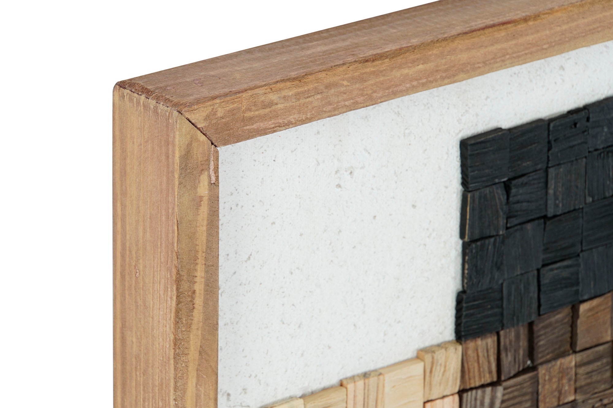 Cuadro Madera Reciclada Cristal 42X4X62 Natural