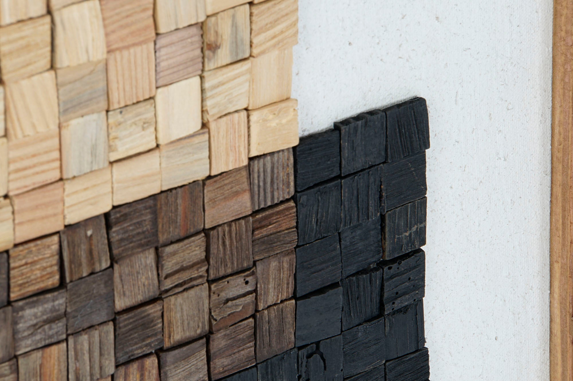 Cuadro Madera Reciclada Cristal 42X4X62 Natural