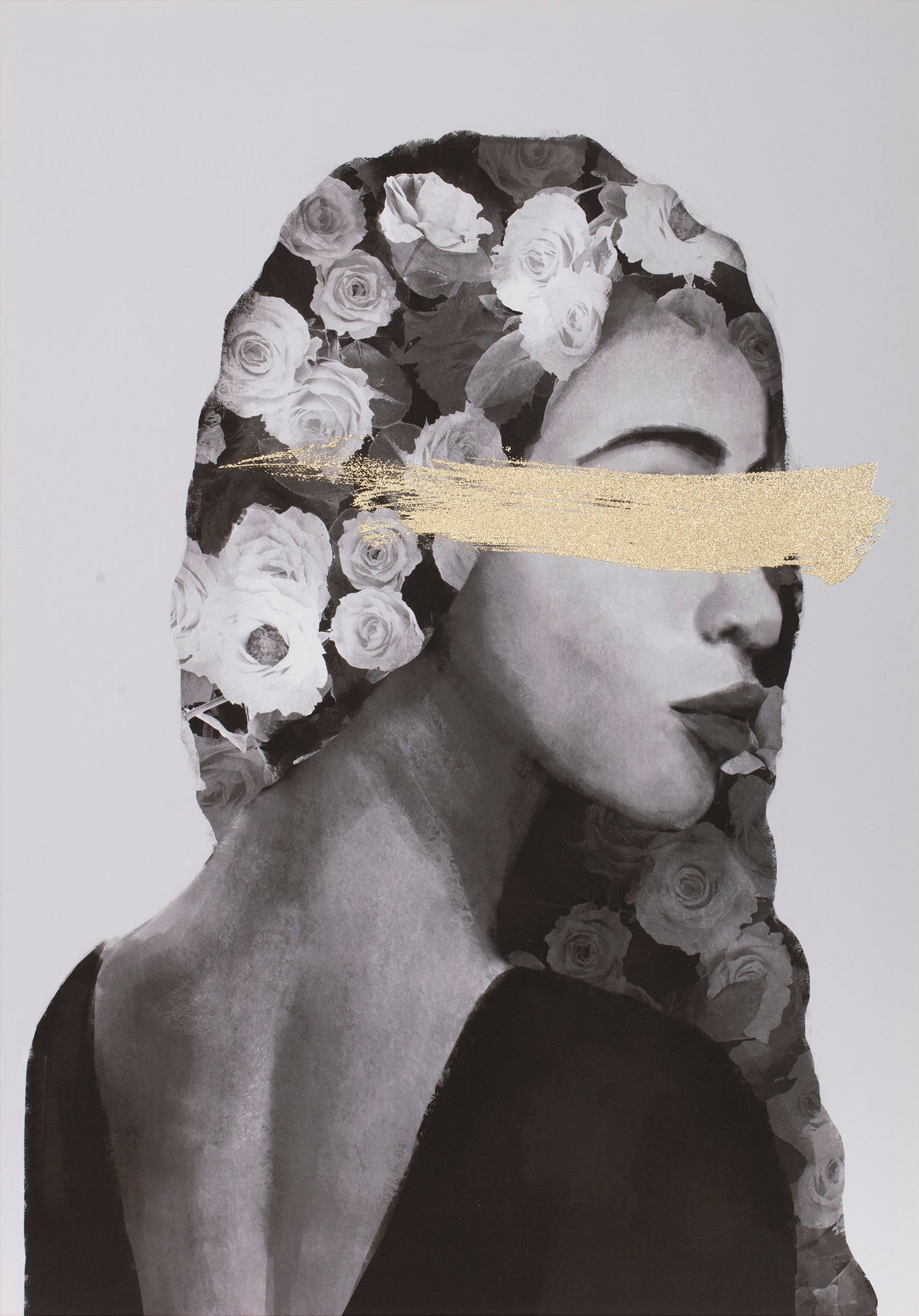 Pintura em tela pinho 70X3,7X100 Menina Dourada 2 sortimentos.