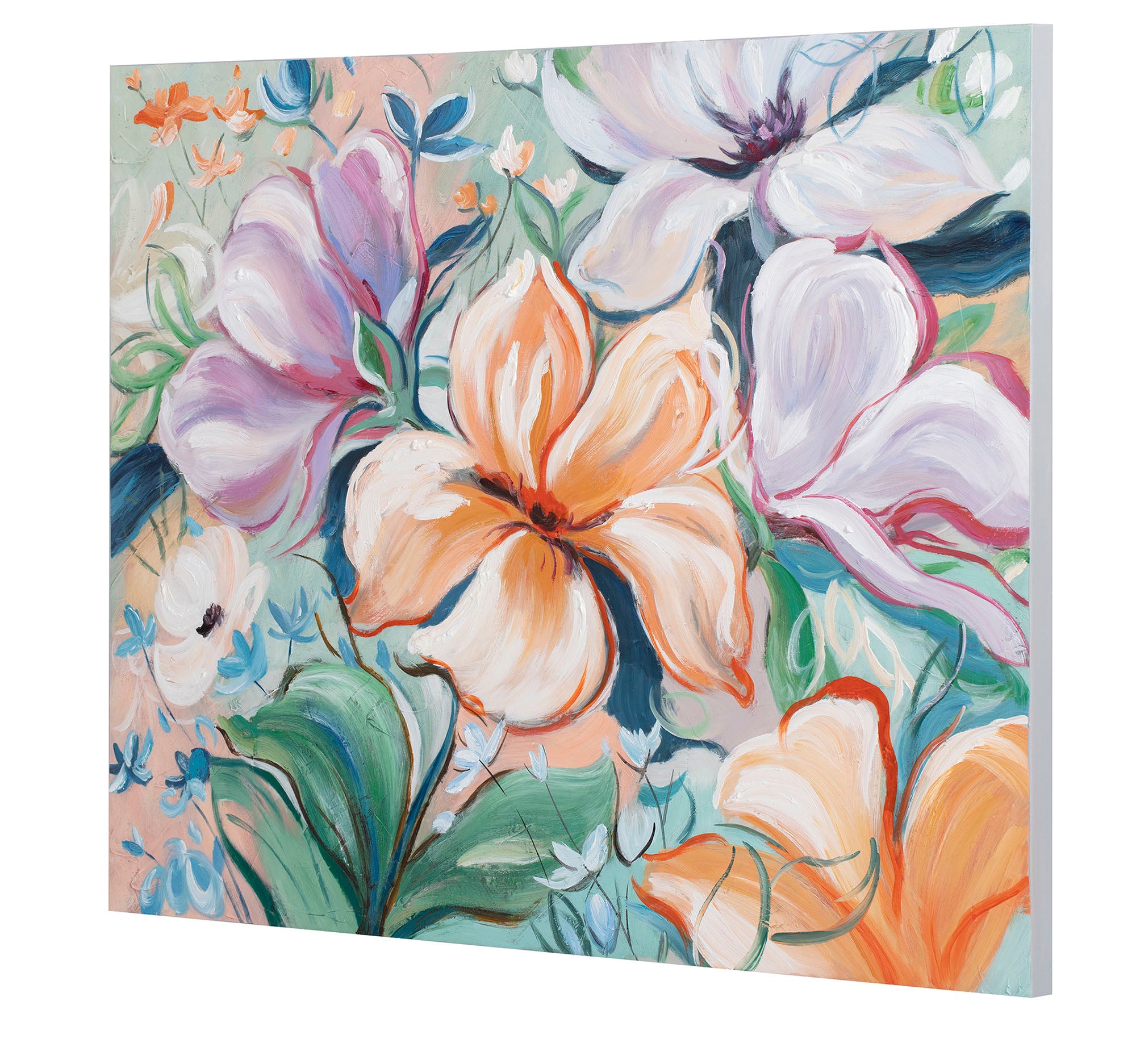 Pintura em tela Pinheiro 100X3,7X80 Flores 2 sortidas.