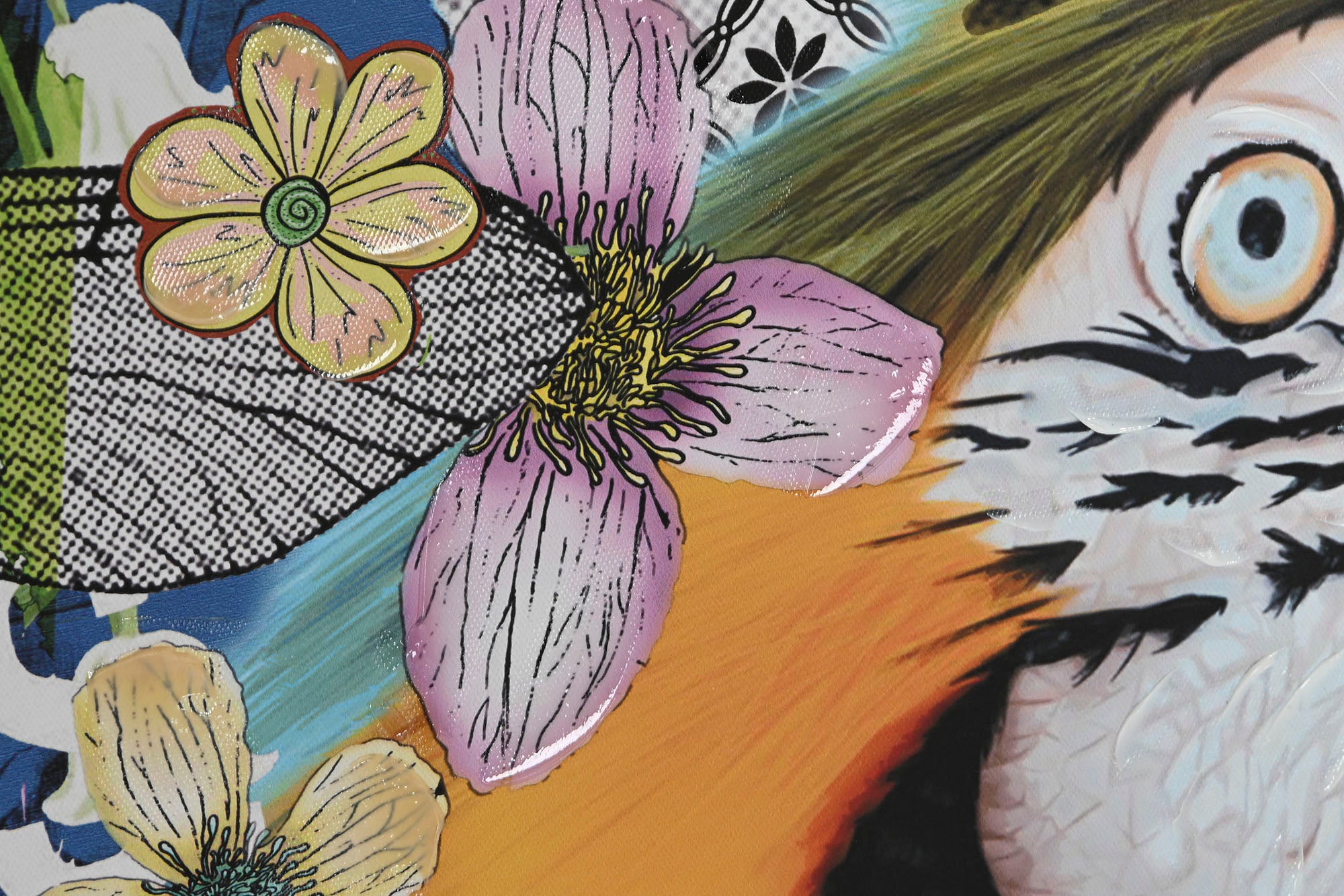 Pintura em tela Ps 80X3,5X80 Pássaro moderno, 2 sortimentos.