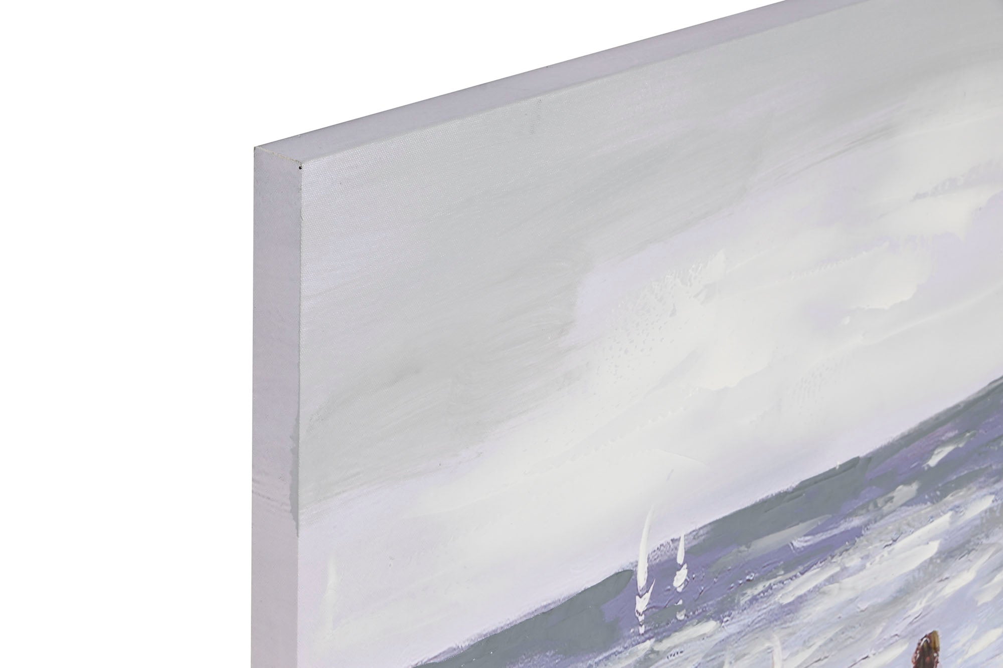 Pintura em tela Mdf 80X3X80 Crianças Praia 2 Surt.