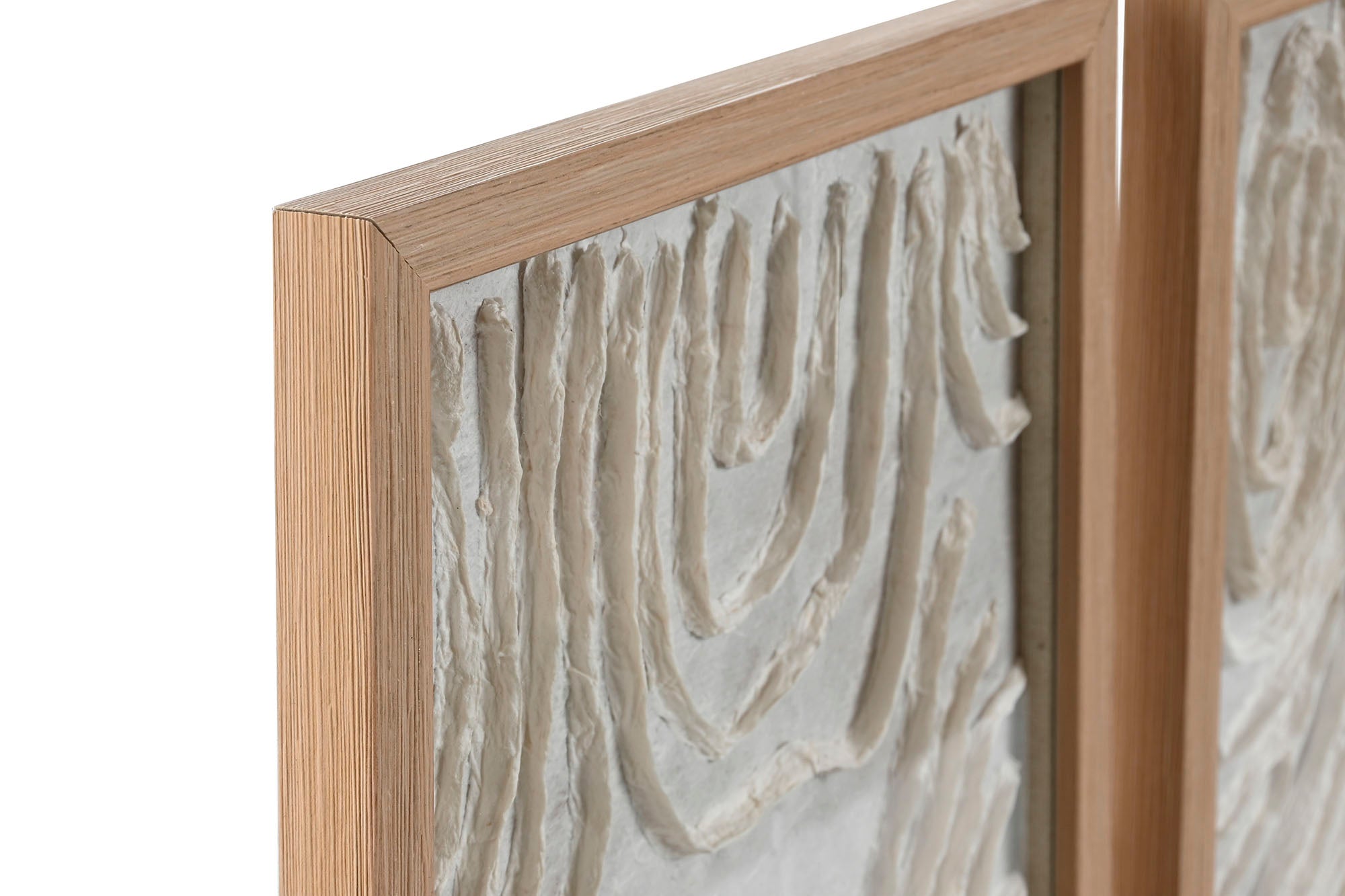 Picture Set 2 Glass Paper Mache 25X2X35 Framed