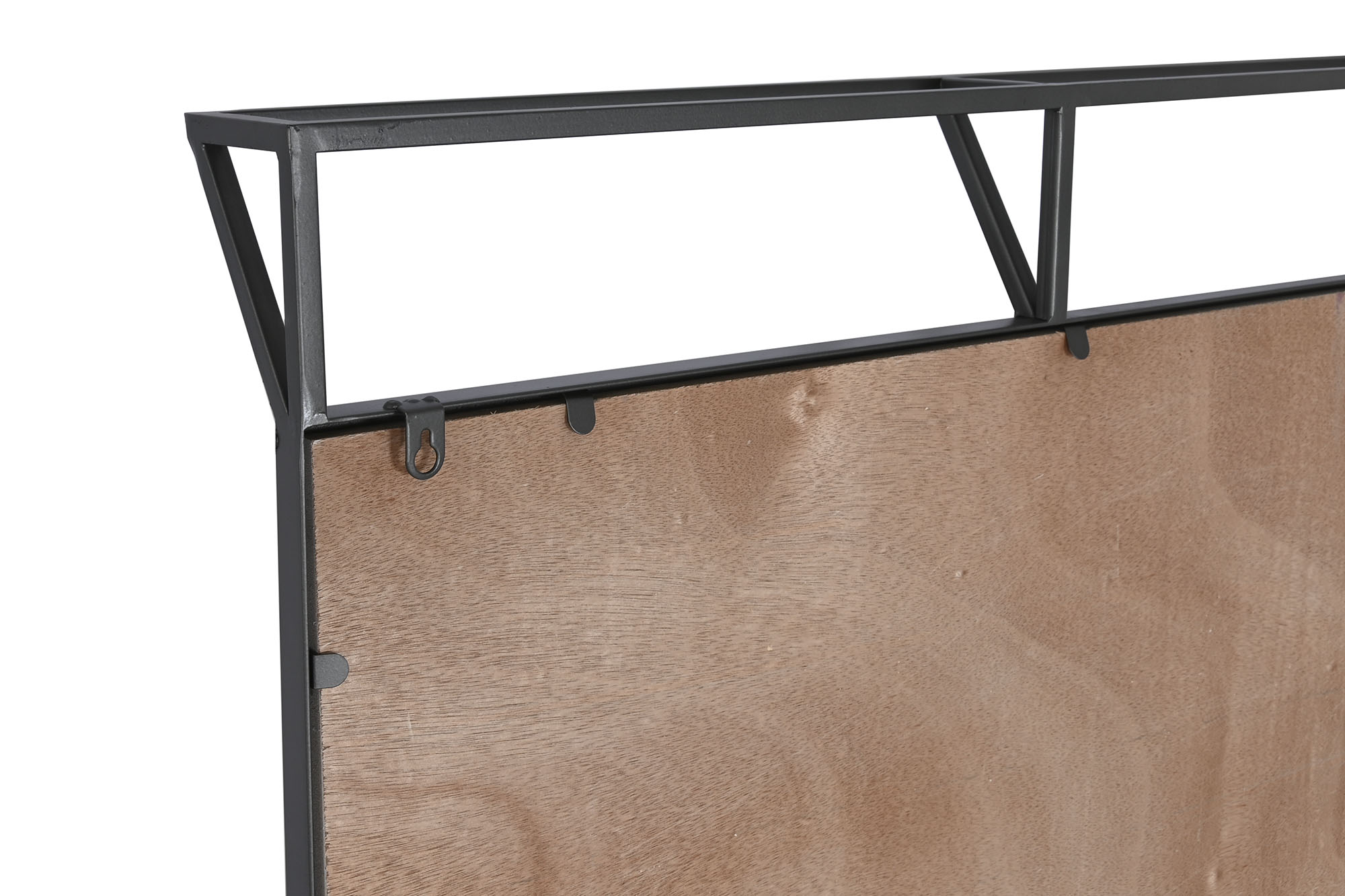 Conjunto de 3 Molduras de Metal 222X8X140 Preto Mapa Mundi