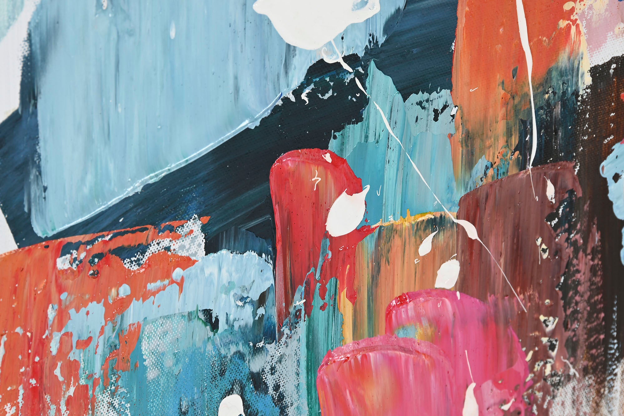 Pintura em tela Ps 82X4,5X82 Abstrata 2 sortidas.
