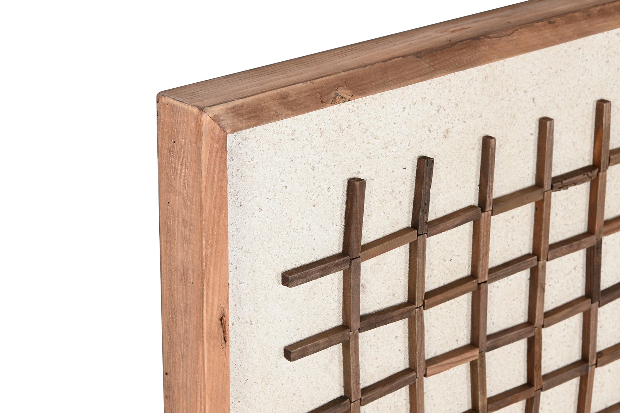 Estrutura de madeira de pinho reciclada 62x4x82 bege