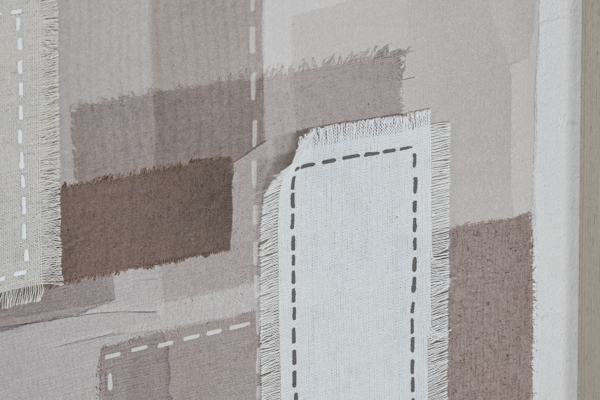 Canvas Linen Painting 40X2.5X50 Abstract 3D 2 Assorted.
