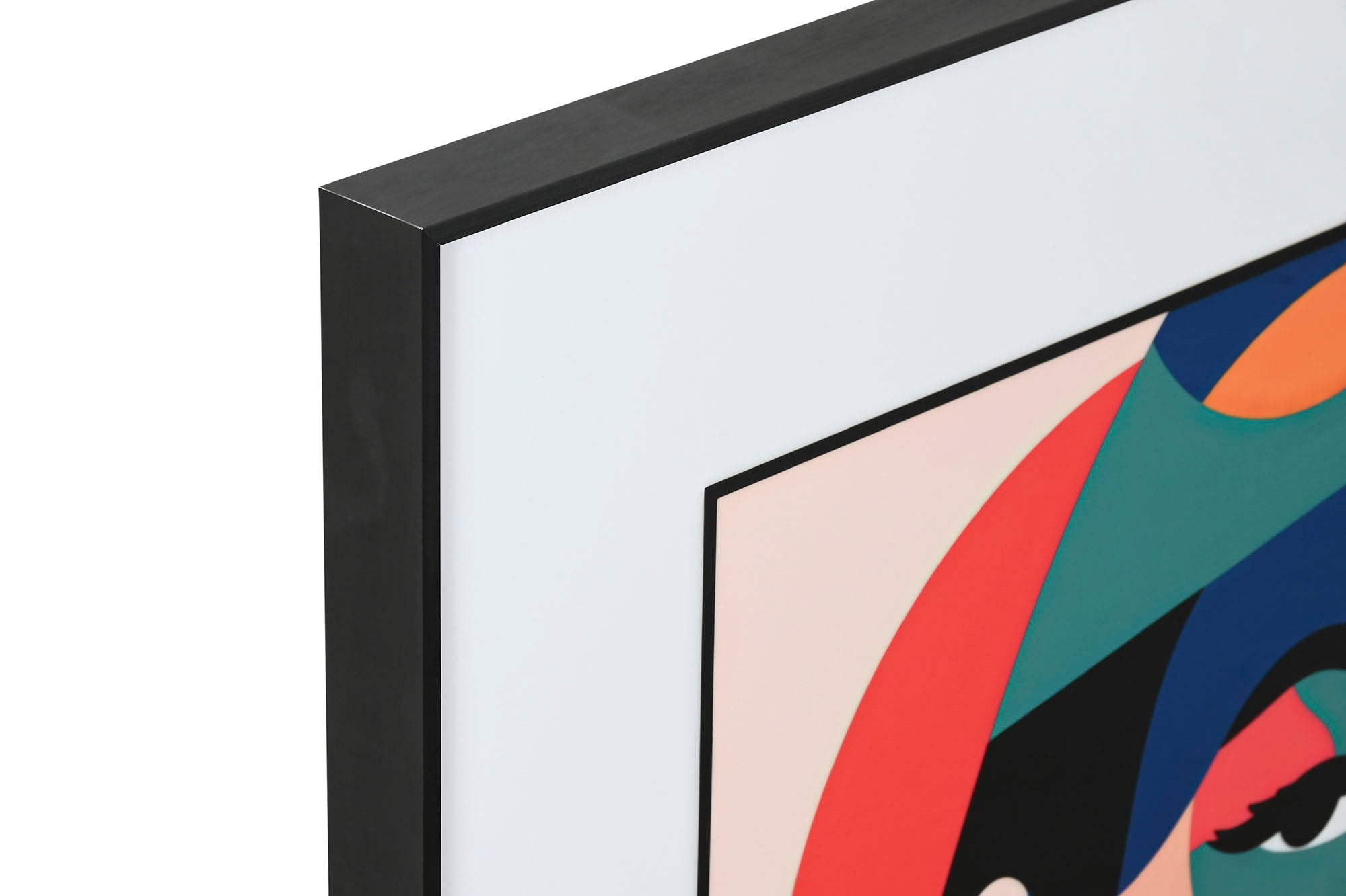 Moldura de alumínio 80x3,5x80 Mulher abstrata 2 sortimentos