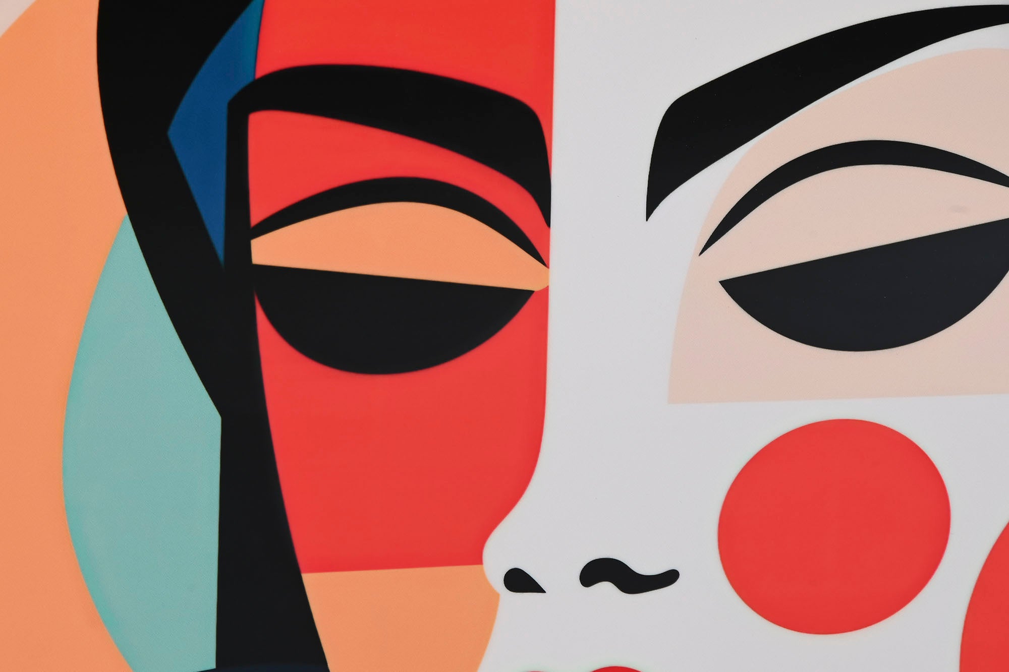 Moldura de alumínio 80x3,5x80 Mulher abstrata 2 sortimentos