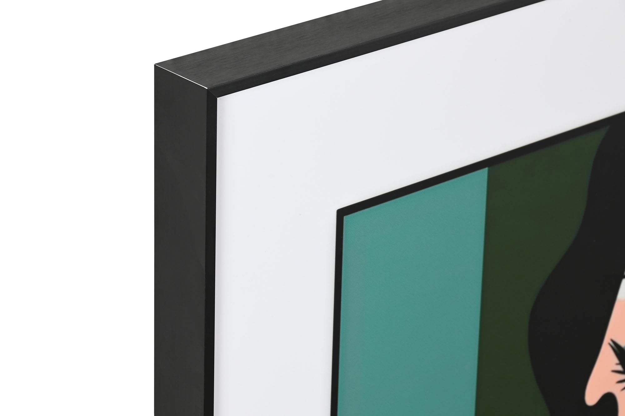 Moldura de alumínio 80x3,5x80 Mulher abstrata 2 sortimentos