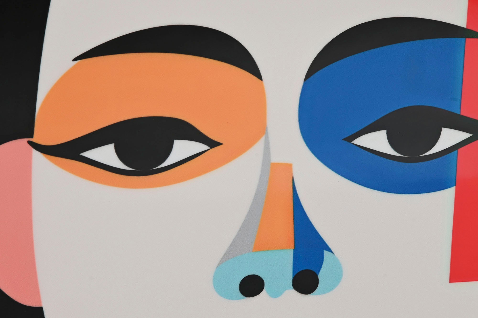 Moldura de alumínio 80x3,5x80 Mulher abstrata 2 sortimentos