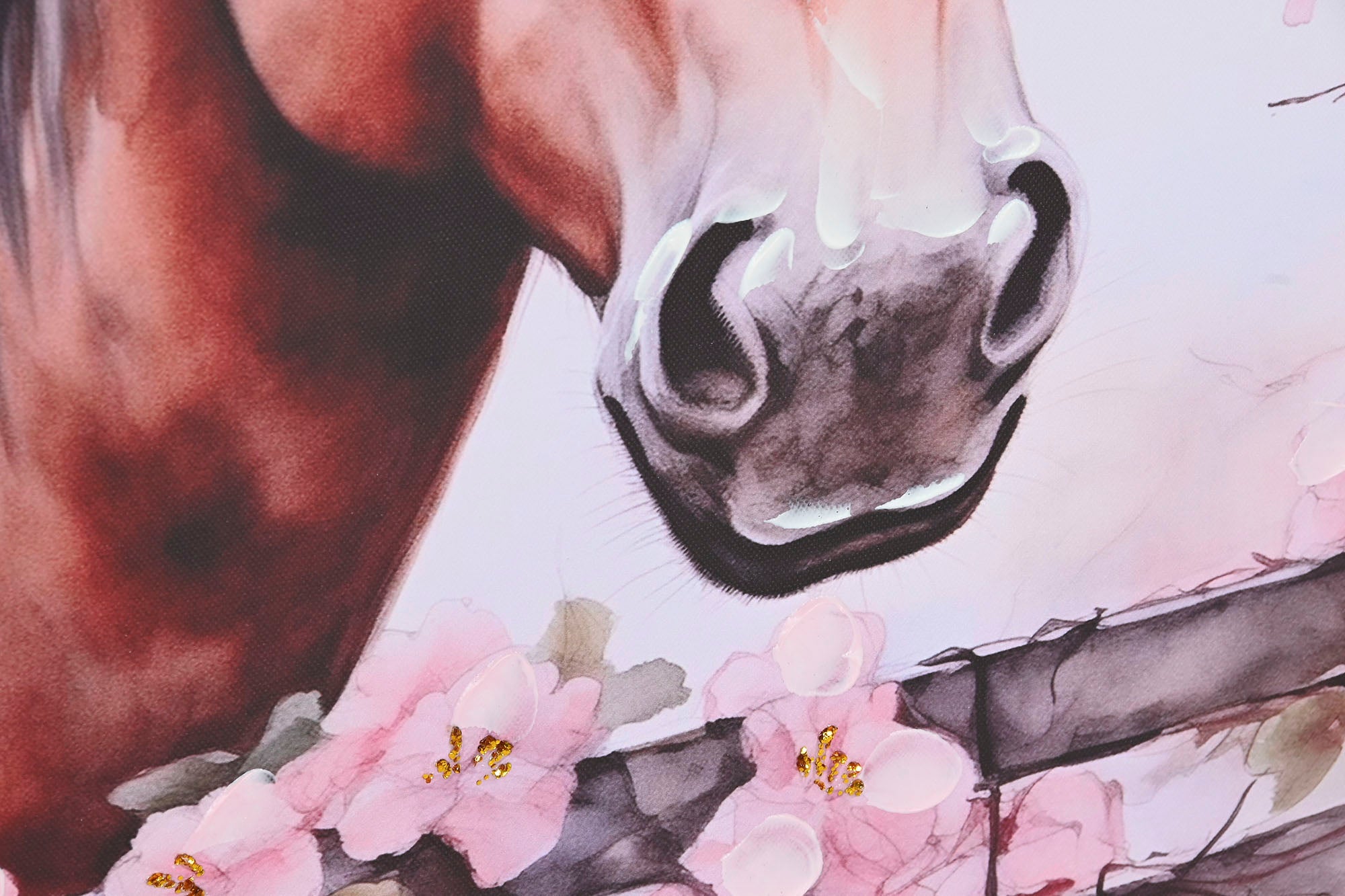 Quadro em tela MDF 80X2,5X60 Cavalo 2 sortidos.