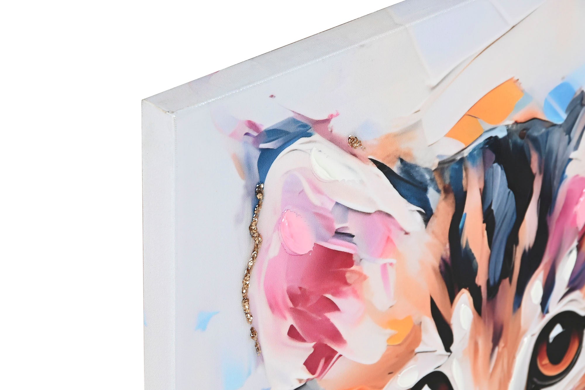 Cuadro Lienzo Mdf 40X1,8X60 Gatito Lacado 2 Surt.