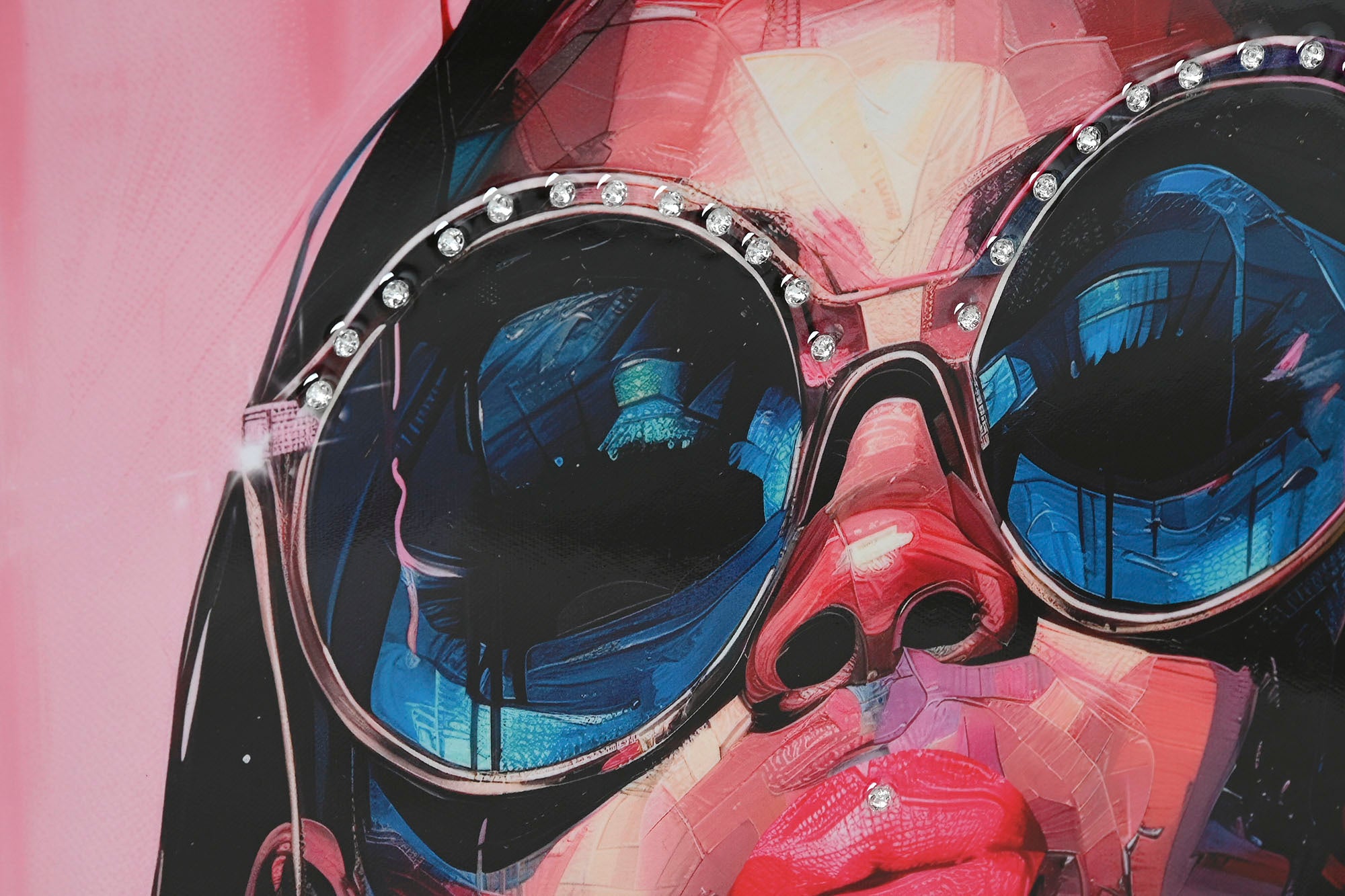 Pintura em tela Ps 50X3X70 Óculos para menina, 2 sortidos.