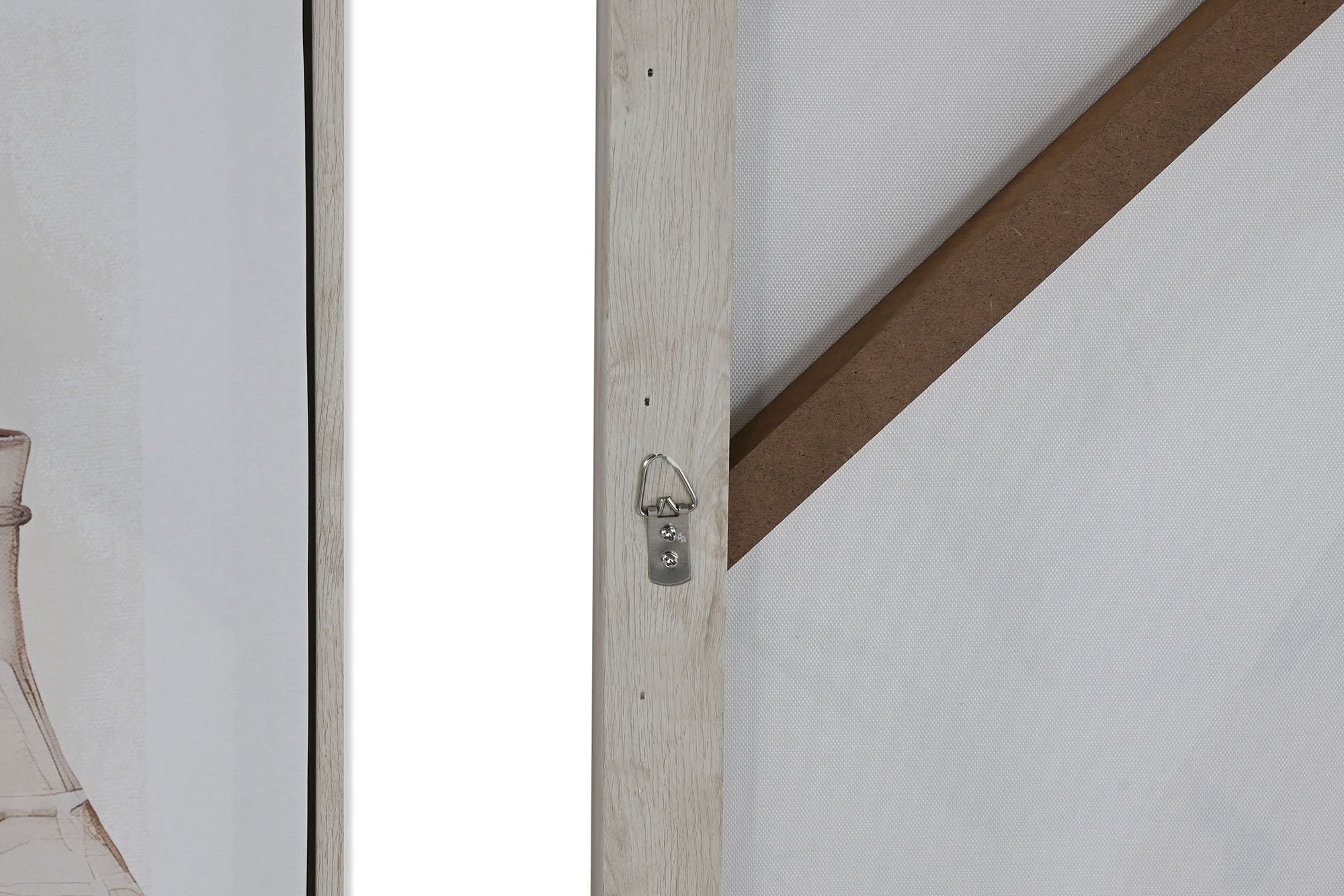 Canvas Painting Ps 82.5X3.5X82.5 Vases 2 Assortment.