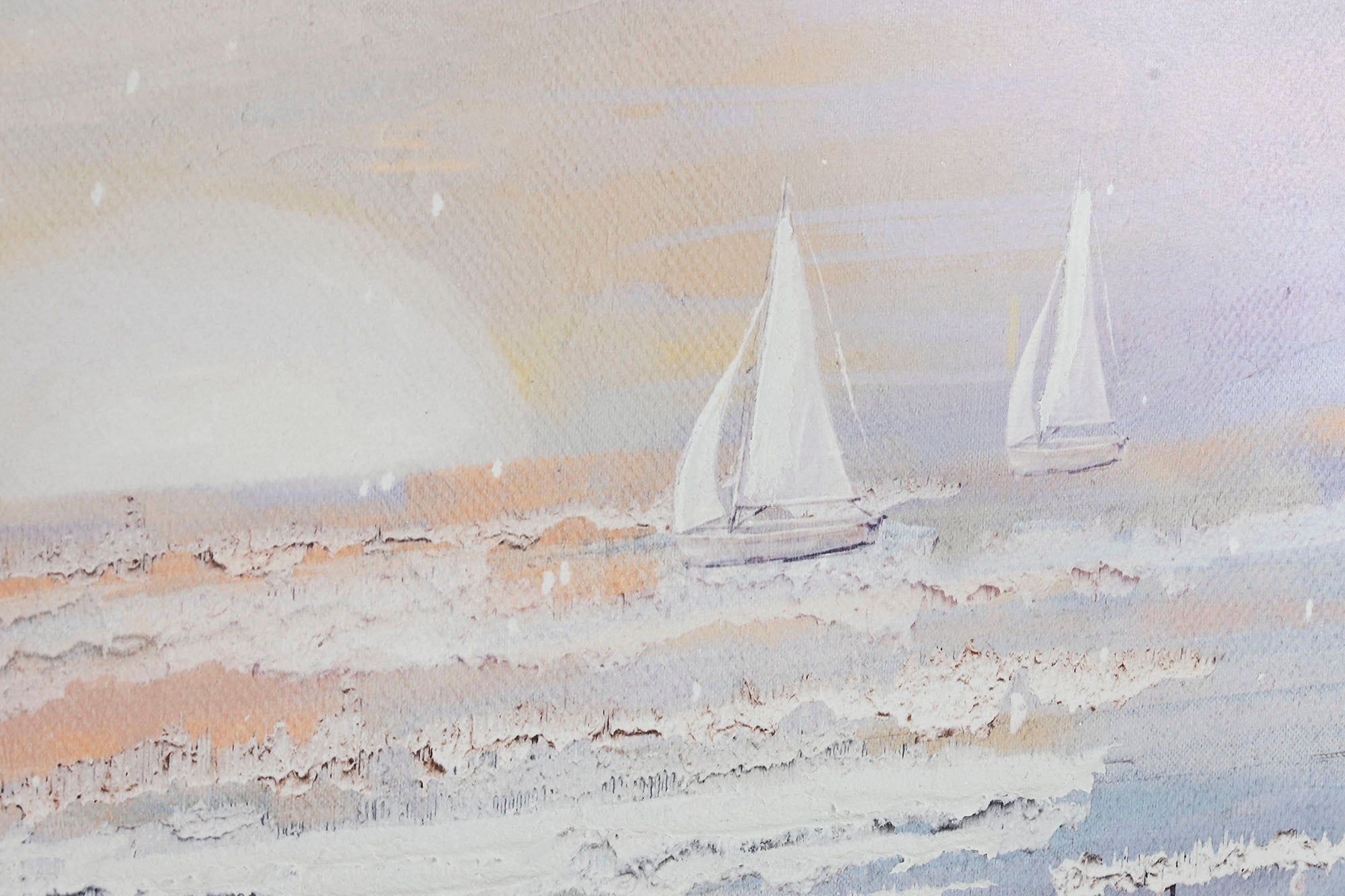 Pintura em tela Ps 90X4,5X120 Areia Azul