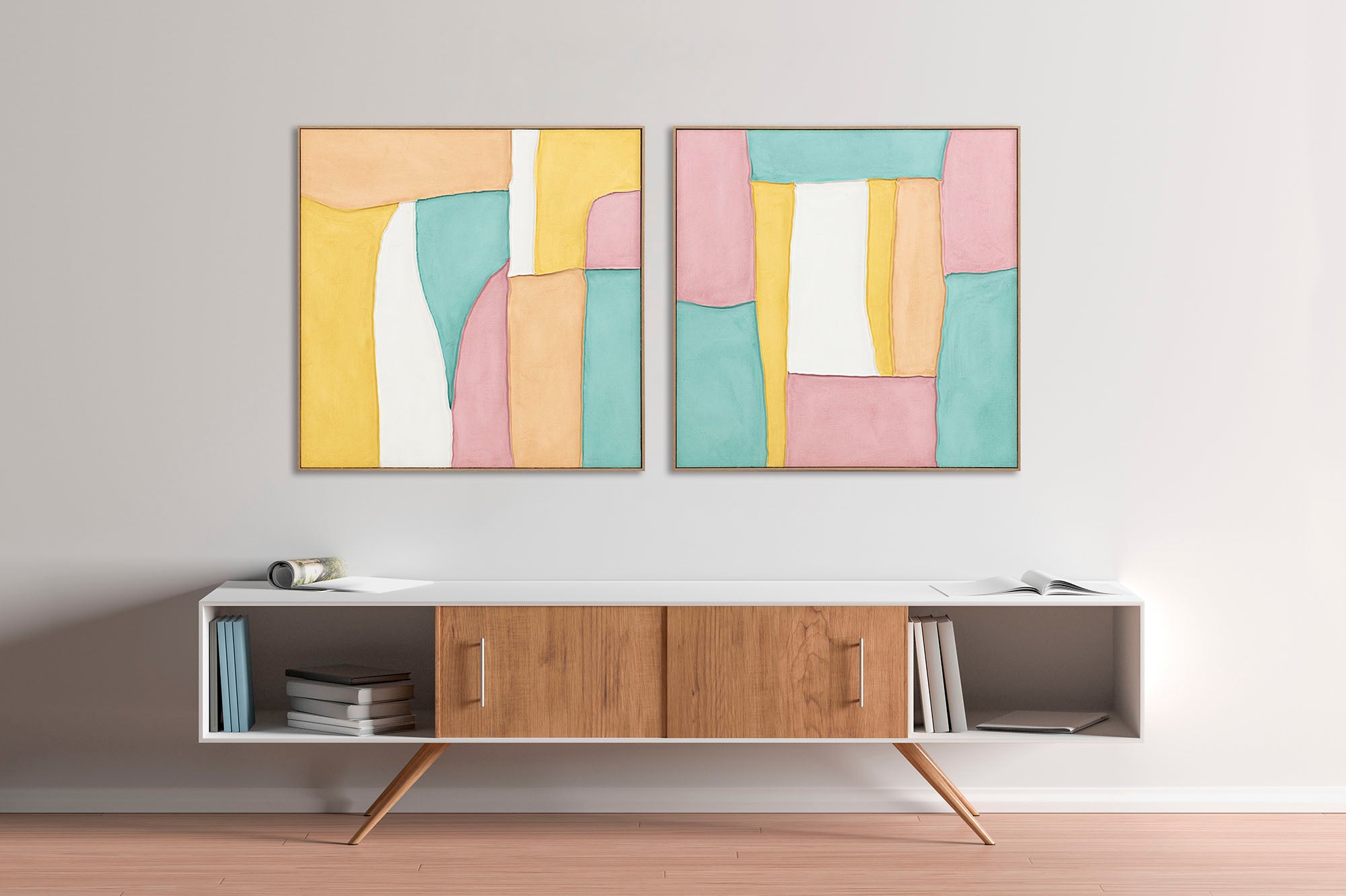 Canvas Painting Ps 102X4.5X102 Abstract 2 Assorted.