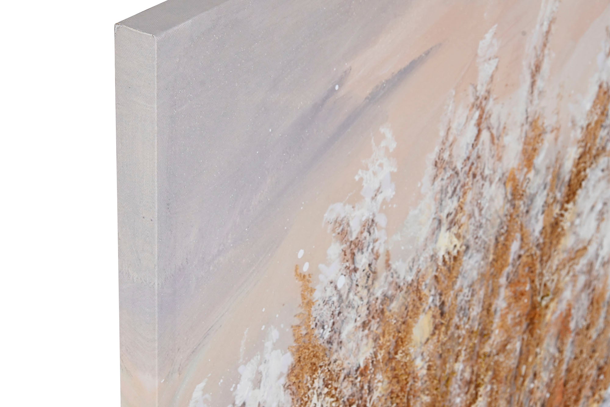 Cuadro Lienzo Mdf 80X3X80 Playa Plumeros 2 Surt.