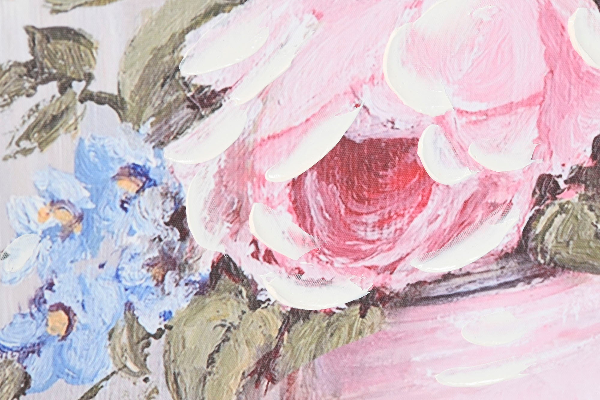 Pintura em tela Abeto 60X3X60 Rosas Penteadeira 4 sortidas.