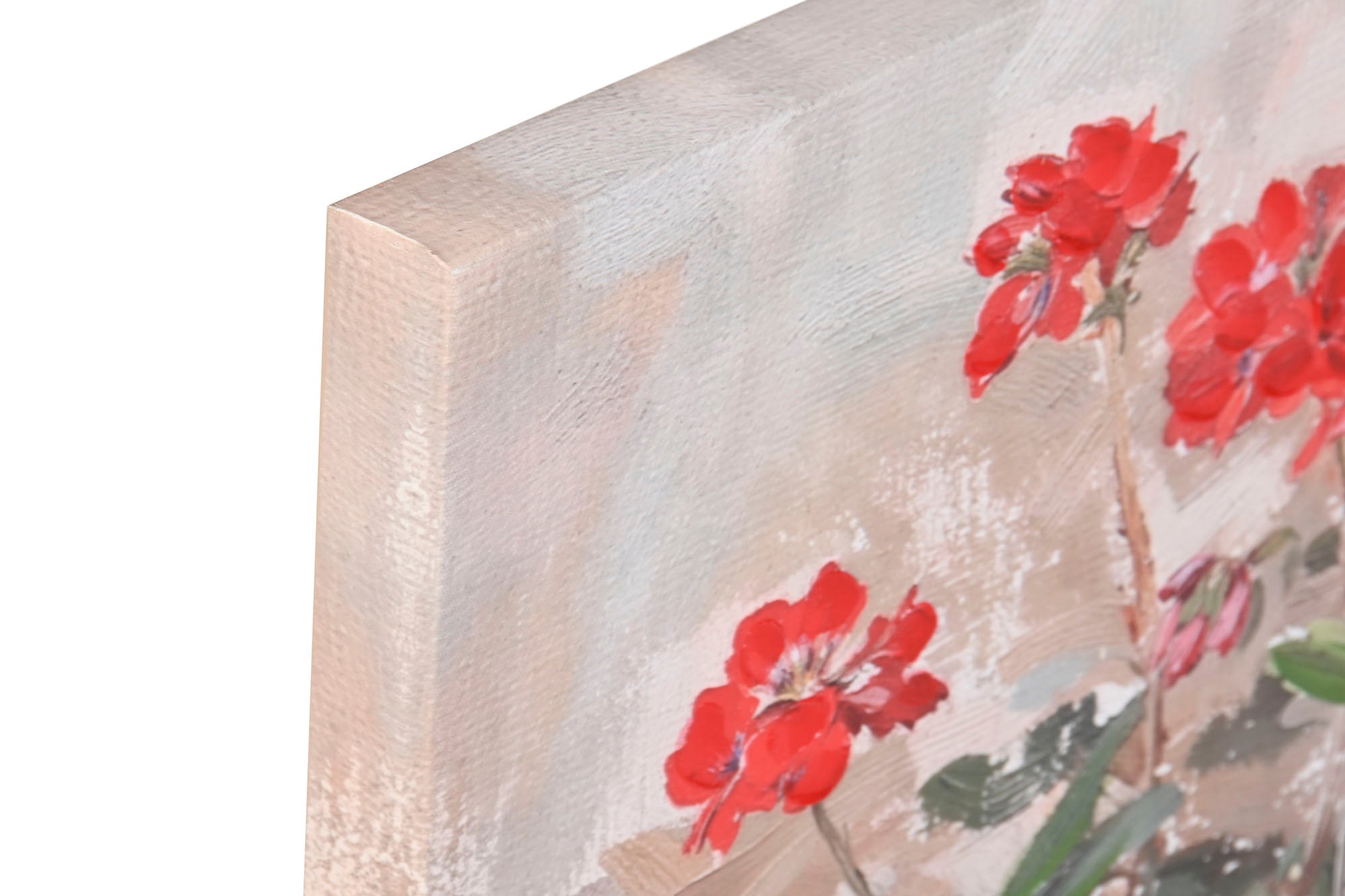 Pintura em tela Abeto 40X3X50 Gerânio 4 sortidas