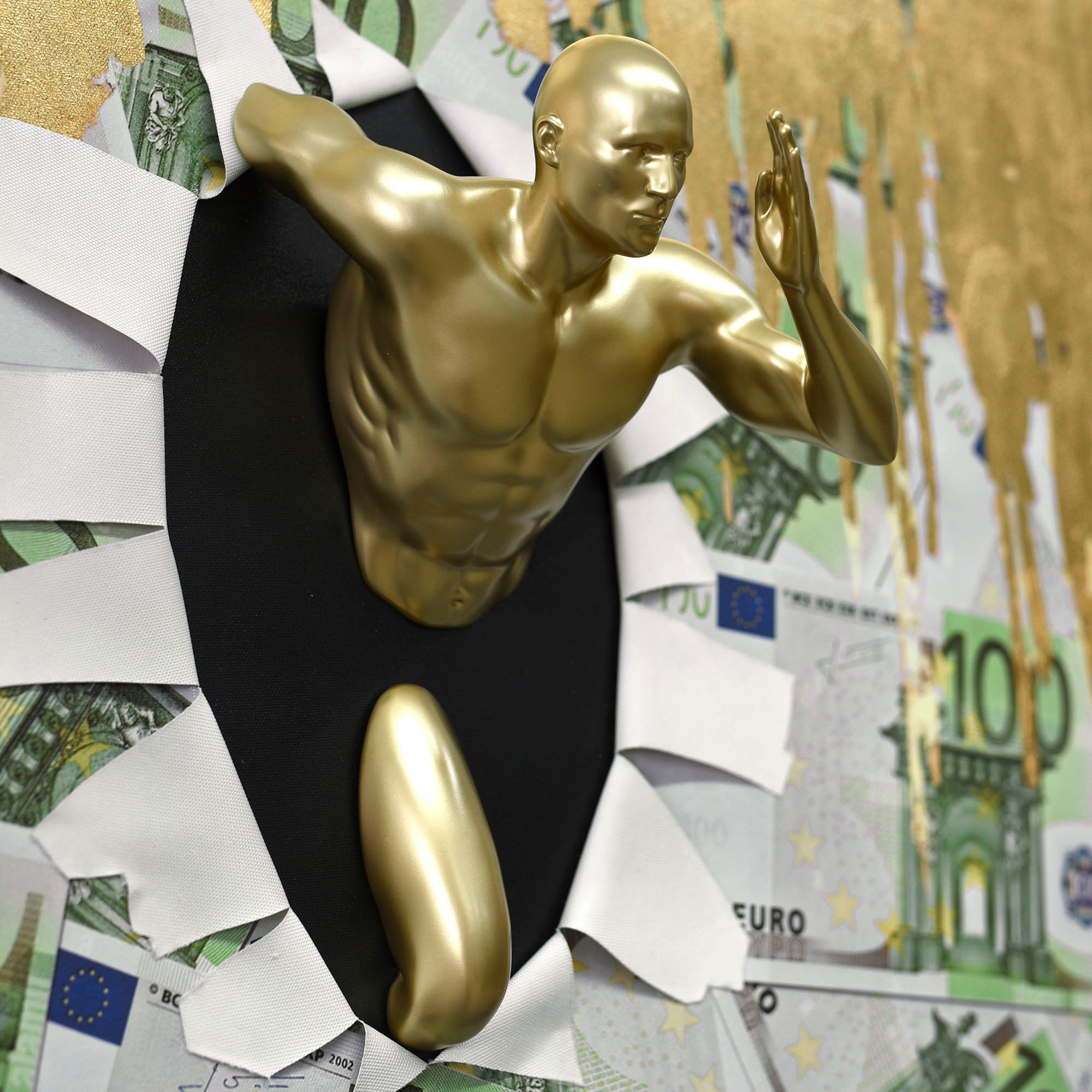 Cuadro Lienzo Resina 80X3,5X80 Hombre 2 Surt.