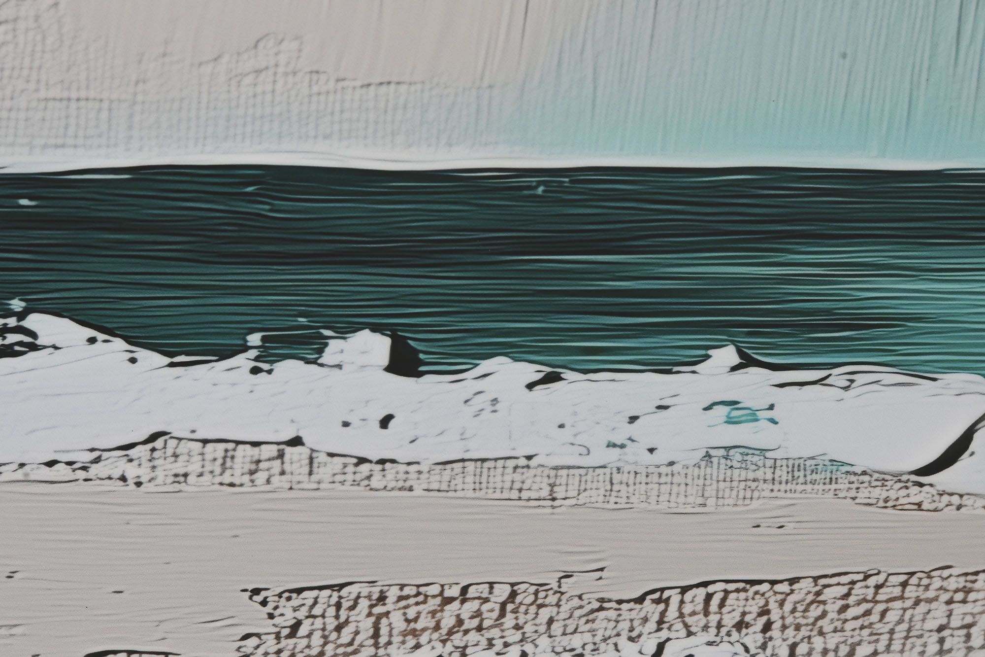 Cuadro Aluminio 80X3,5X120 Playa Abstract 2 Surt.