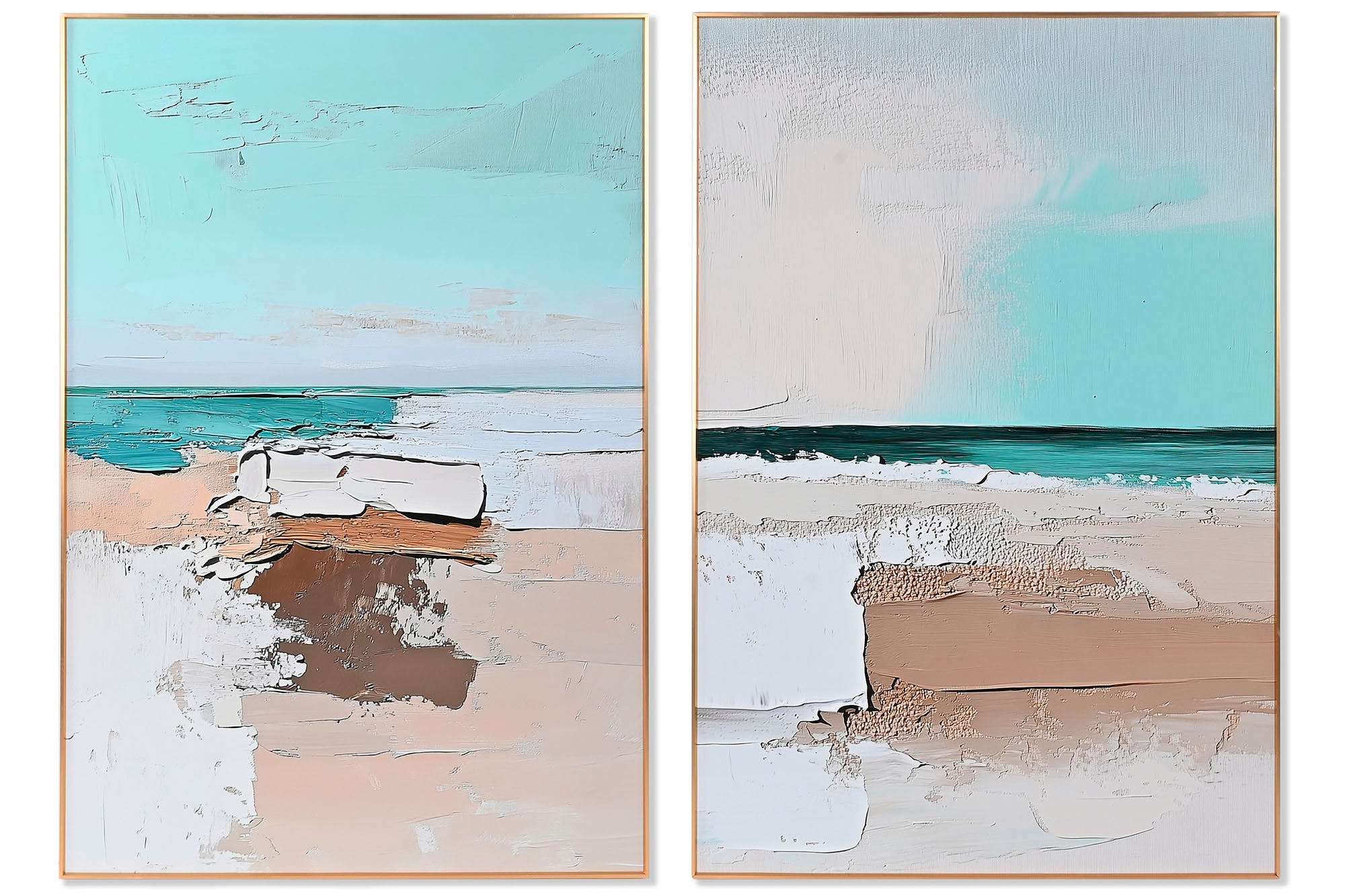 Cuadro Aluminio 80X3,5X120 Playa Abstract 2 Surt.
