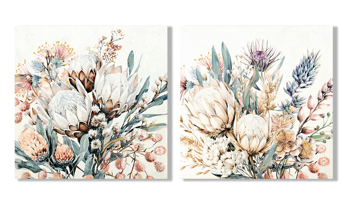 Cuadro Lienzo Mdf 80X3X80 Flores 2 Surt.