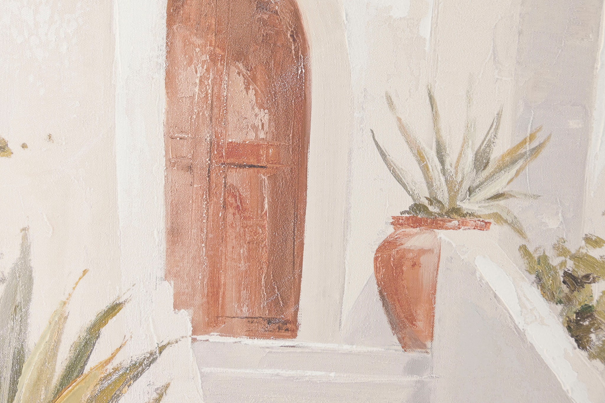 Cuadro Lienzo Mdf 60X3,5X90 Pueblo Cactus 2 Surt.