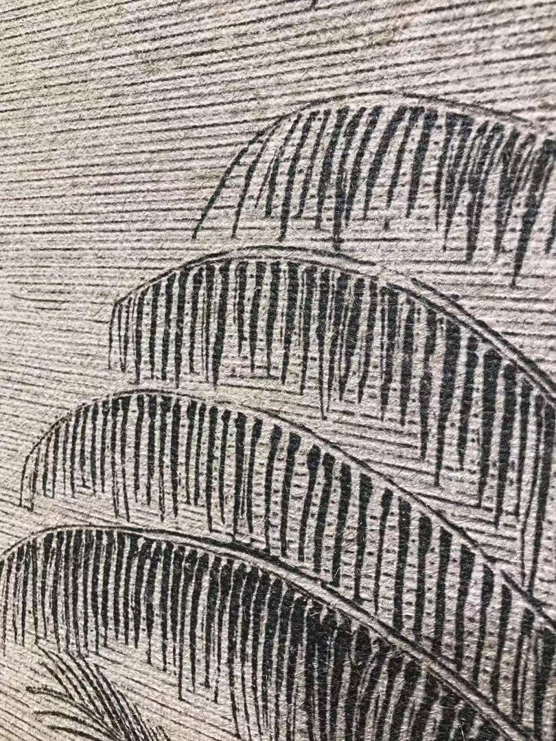 Cuadro Set 3 Yute Ps 180X4X120 Palmeras