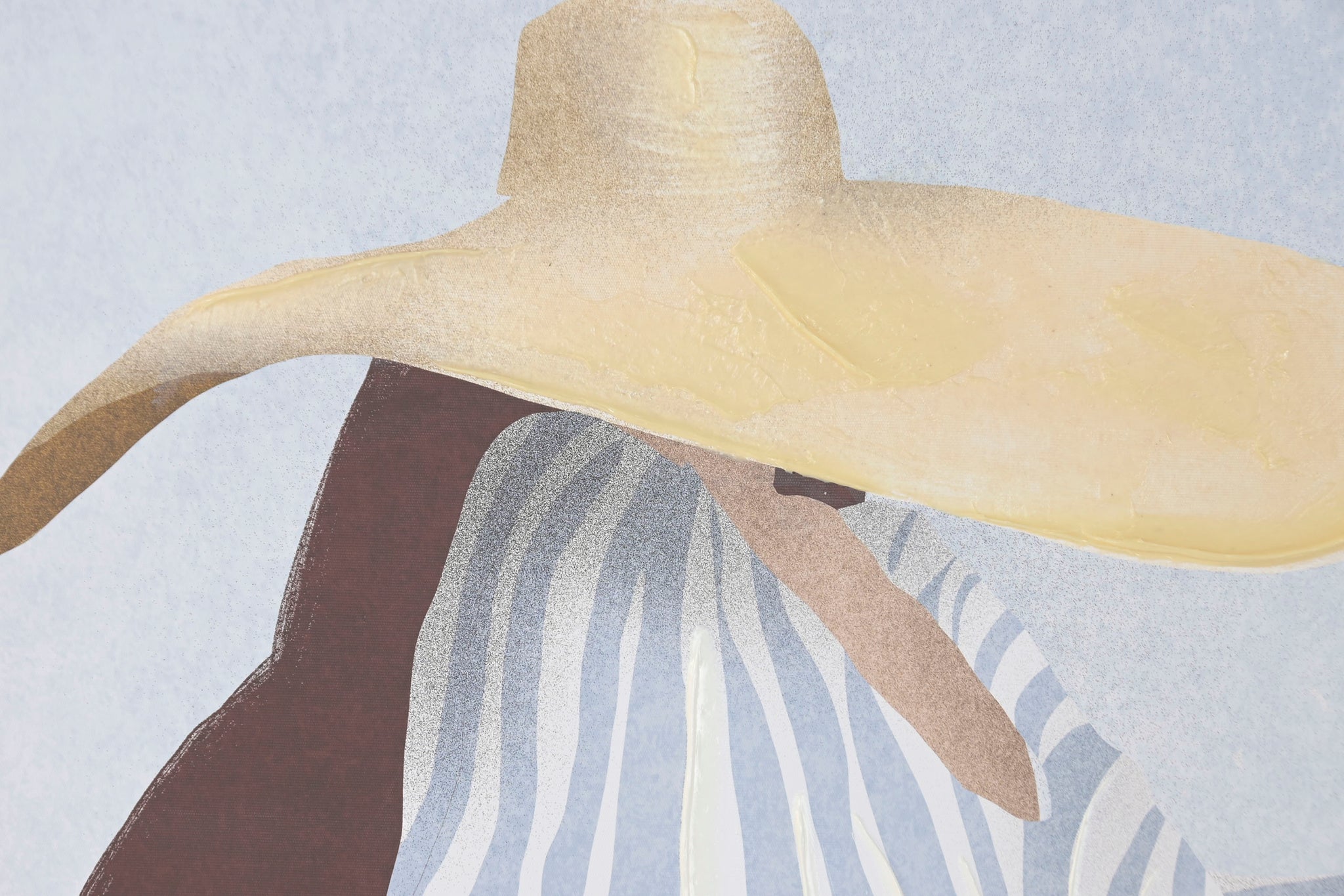 Cuadro Lienzo Ps 83X4,5X123 Chica Rayas 2 Surt.