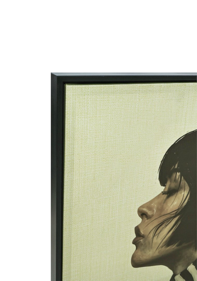 Cuadro Lienzo Ps 83X4X123 Chica Rayas 2 Surt.
