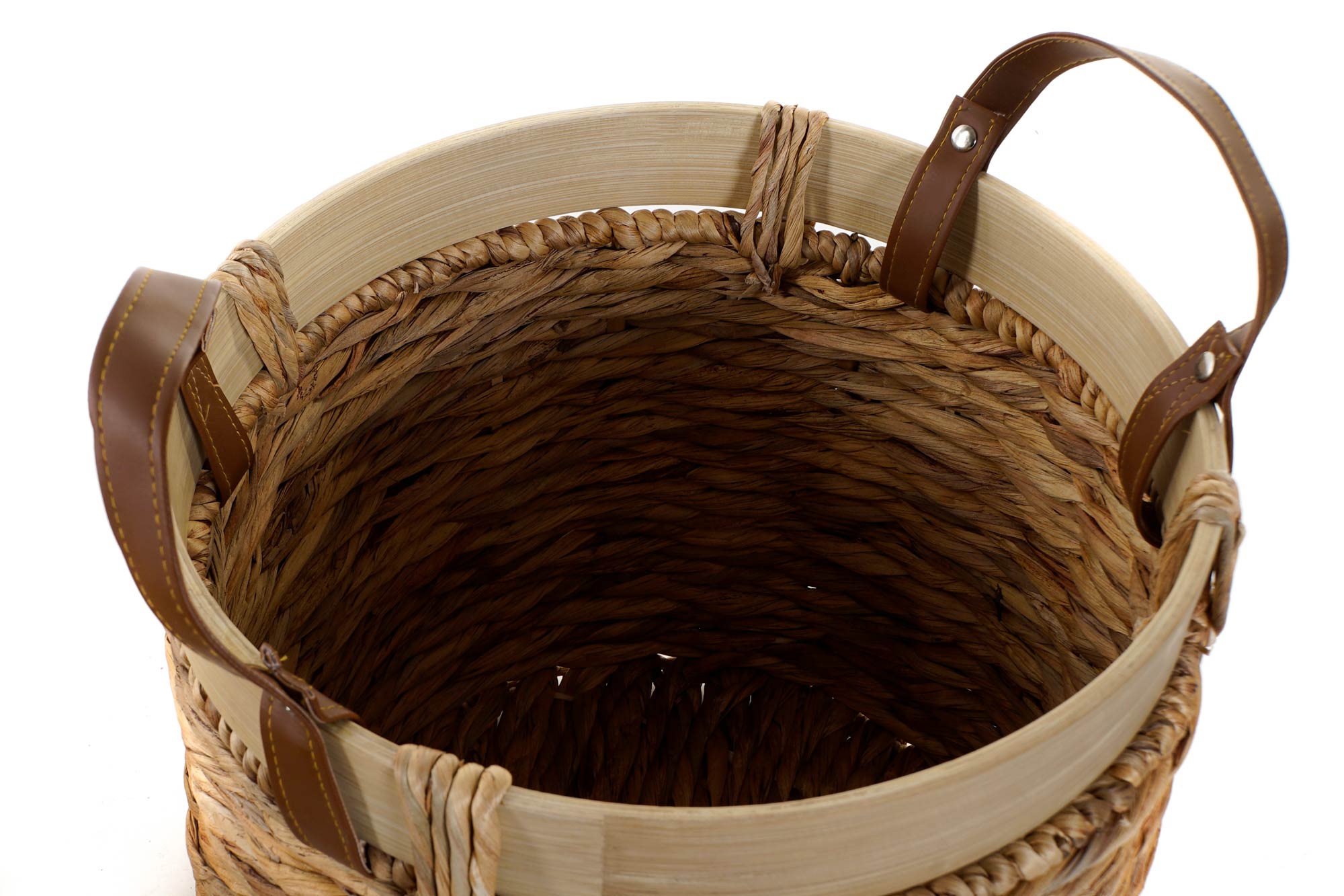 Cesta Set 3 Junco Bambu 40X40X24 Natural Marron
