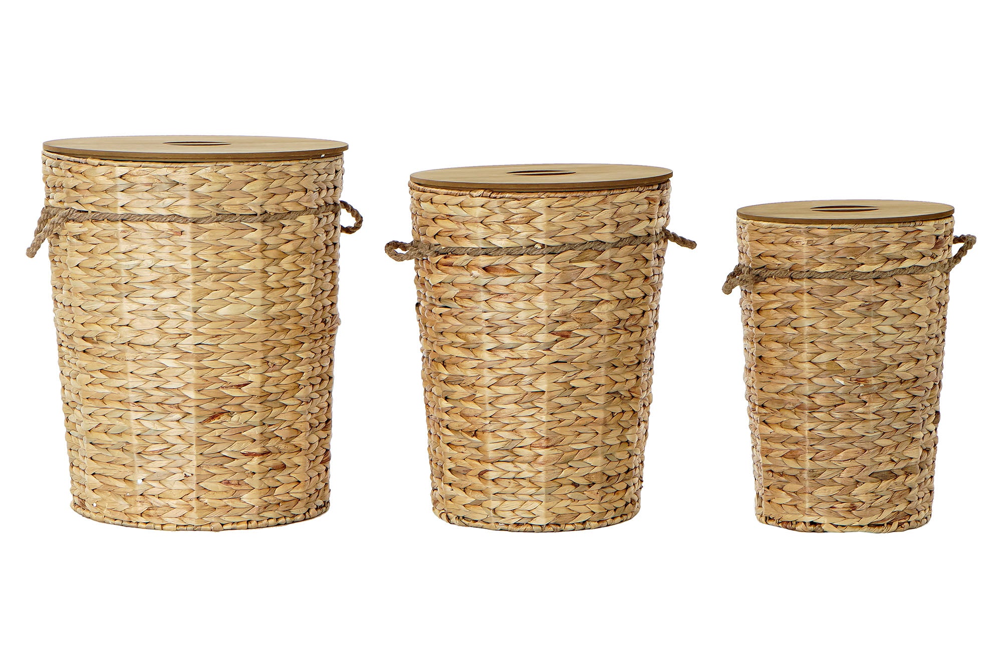 Cesta Ropa Set 3 Fibra 44X44X54 Natural