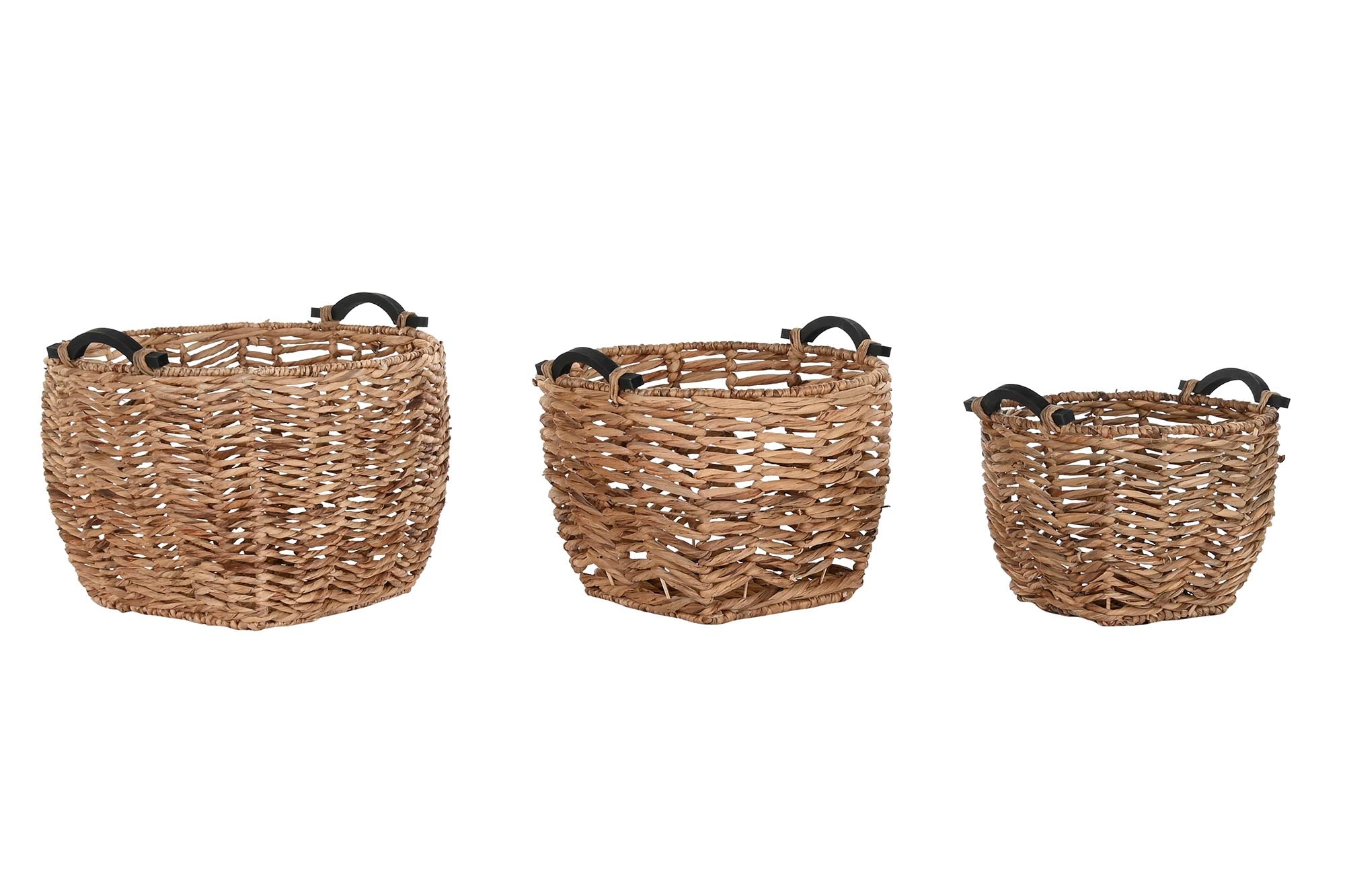 Cesta Set 3 Fibra Madera 46X46X40 Natural