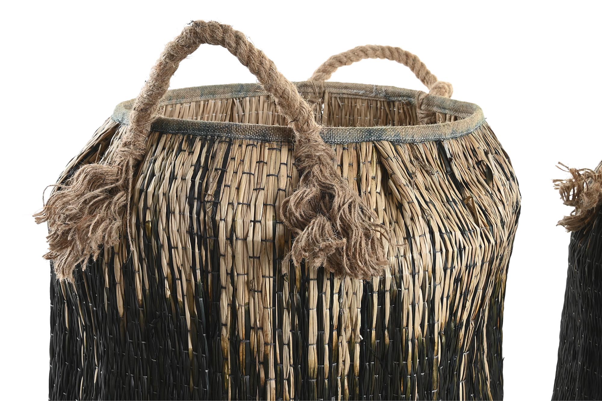 Cesta Set 3 Seagrass 44X44X48 Negro