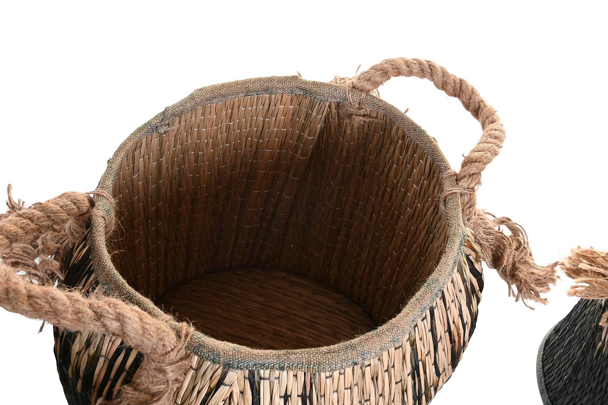 Cesta Set 3 Seagrass 44X44X48 Negro