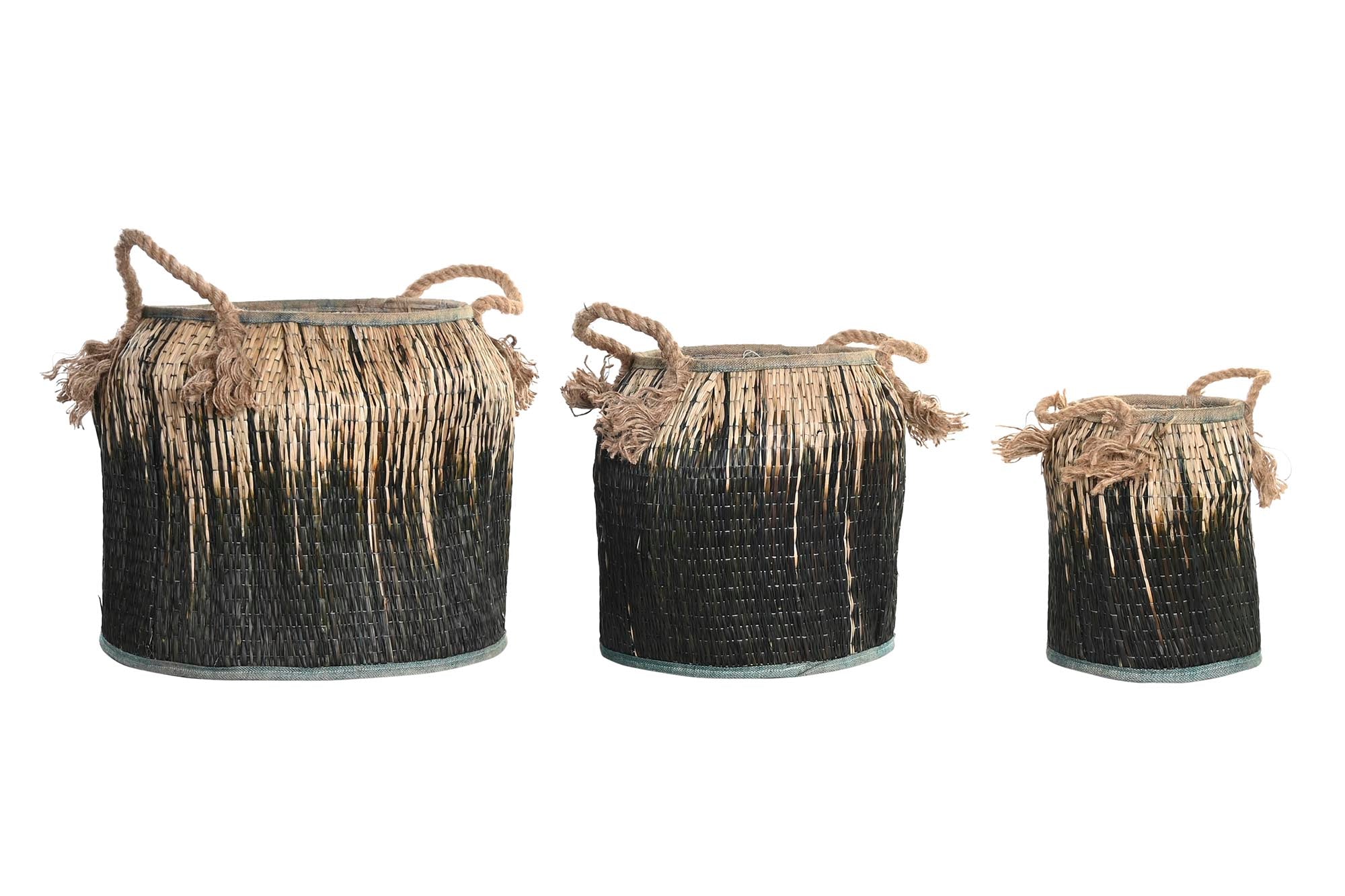 Cesta Set 3 Seagrass 44X44X48 Negro